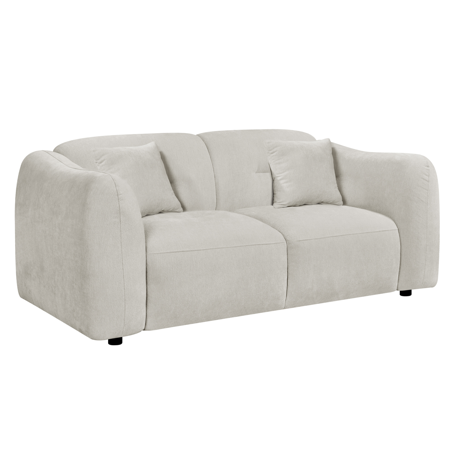 ΚΑΝΑΠΕΣ 2-ΘΕΣΙΟΣ JUNOA HM3334.02 ΕΚΡΟΥ ΥΦΑΣΜΑ 172x89x85Υεκ 1