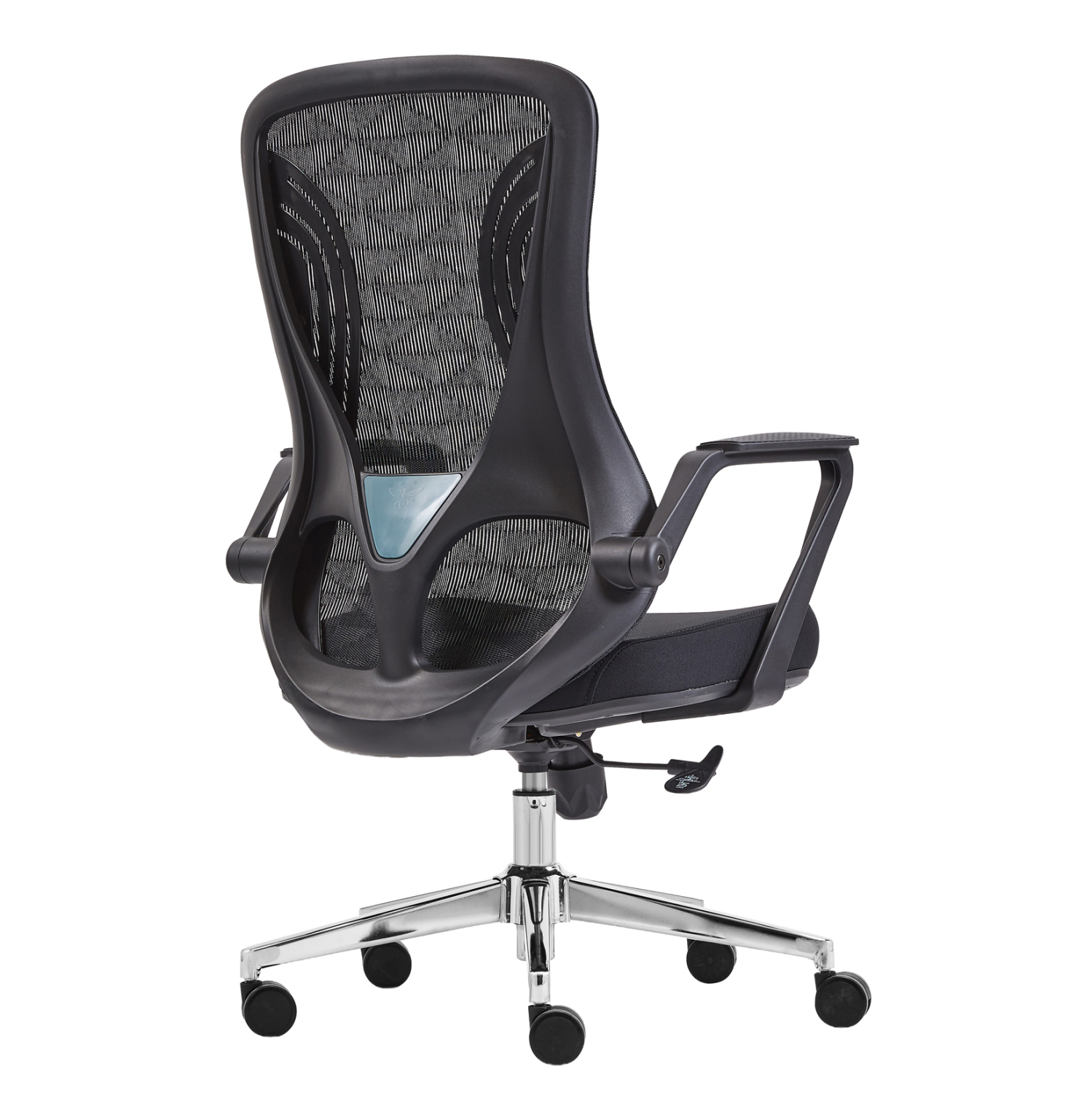 ΚΑΡΕΚΛΑ ΓΡΑΦΕΙΟΥ DECIFER HM1212.01 ΜΑΥΡO MESH-ΒΑΣΗ ΧΡΩΜΙΟΥ 61x60x110Υεκ. 5