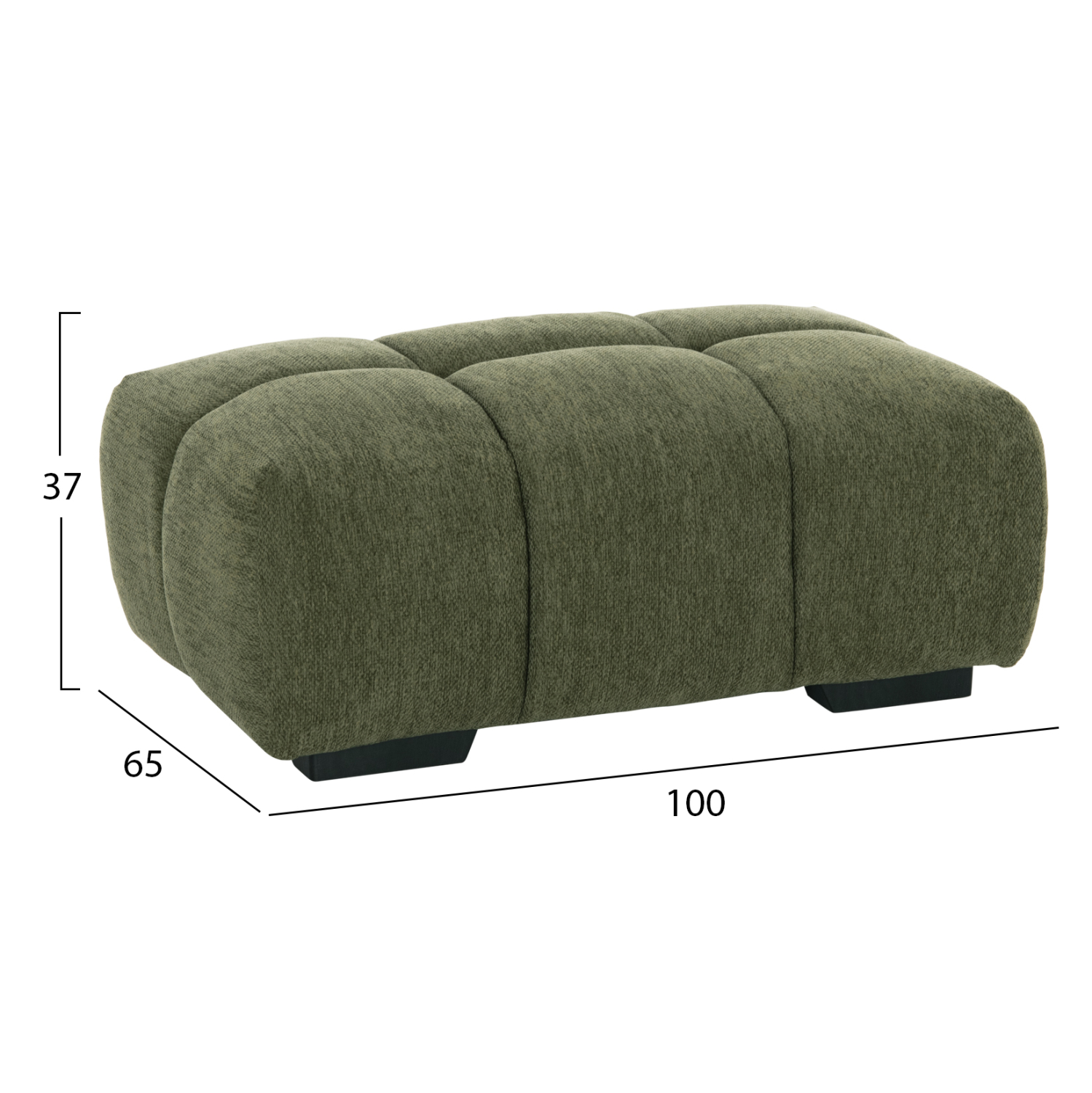 ΤΑΜΠΟΥΡΕ ΥΠΟΠΟΔΙΟ COVEN HM3342.04 ΠΡΑΣΙΝΟ ΥΦΑΣΜΑ 100x65x37Υεκ. 2