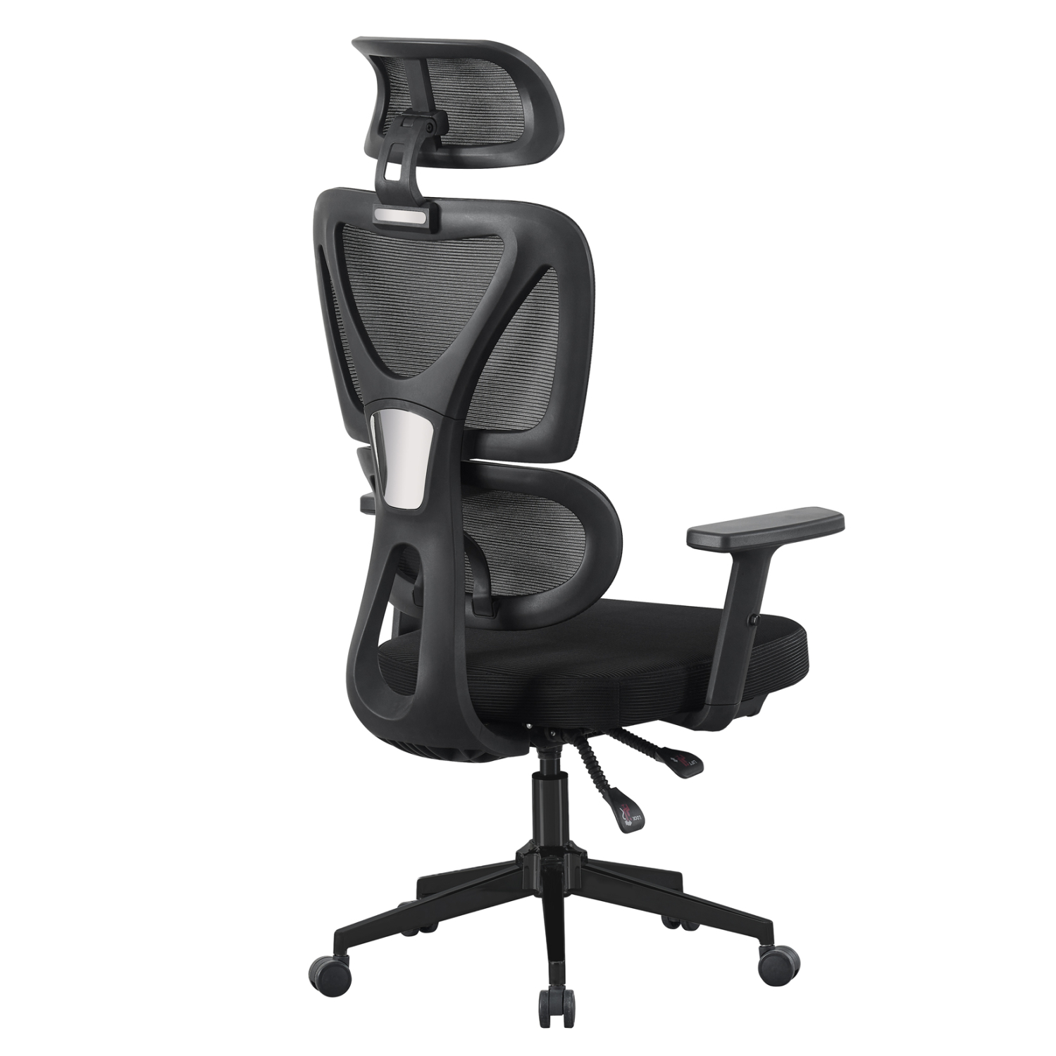 ΚΑΡΕΚΛΑ ΓΡΑΦΕΙΟΥ NOVAR HM1218.01 ΜΑΥΡO MESH--ΒΑΣΗ PP 51x49x121-129Υεκ 5