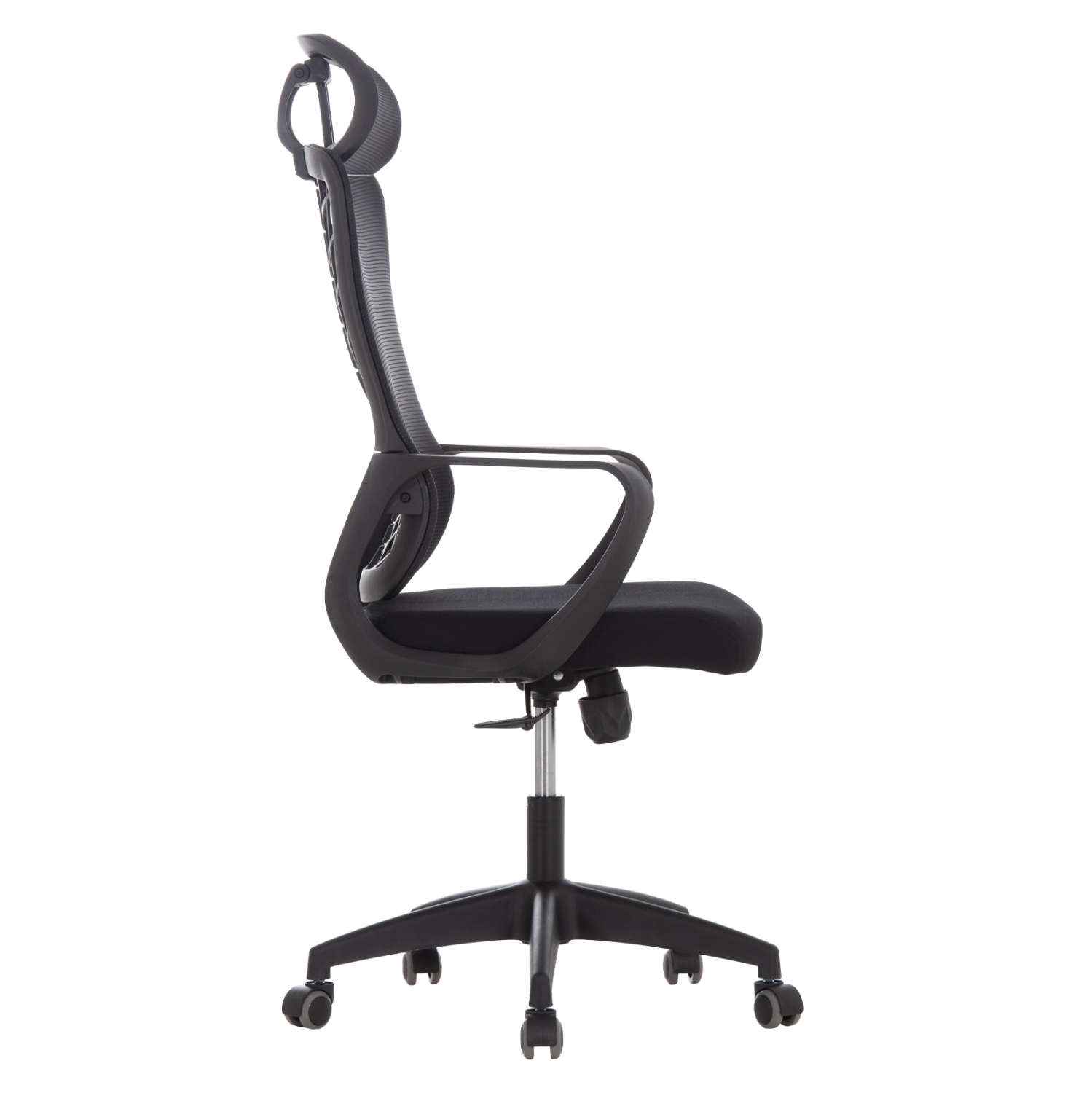 ΚΑΡΕΚΛΑ ΓΡΑΦΕΙΟΥ ELVAR HM1219.01 ΜΑΥΡO MESH--ΒΑΣΗ ΠΟΛΥΠΡΟΠΥΛΕΝΙΟΥ 63x56x125Υεκ 4