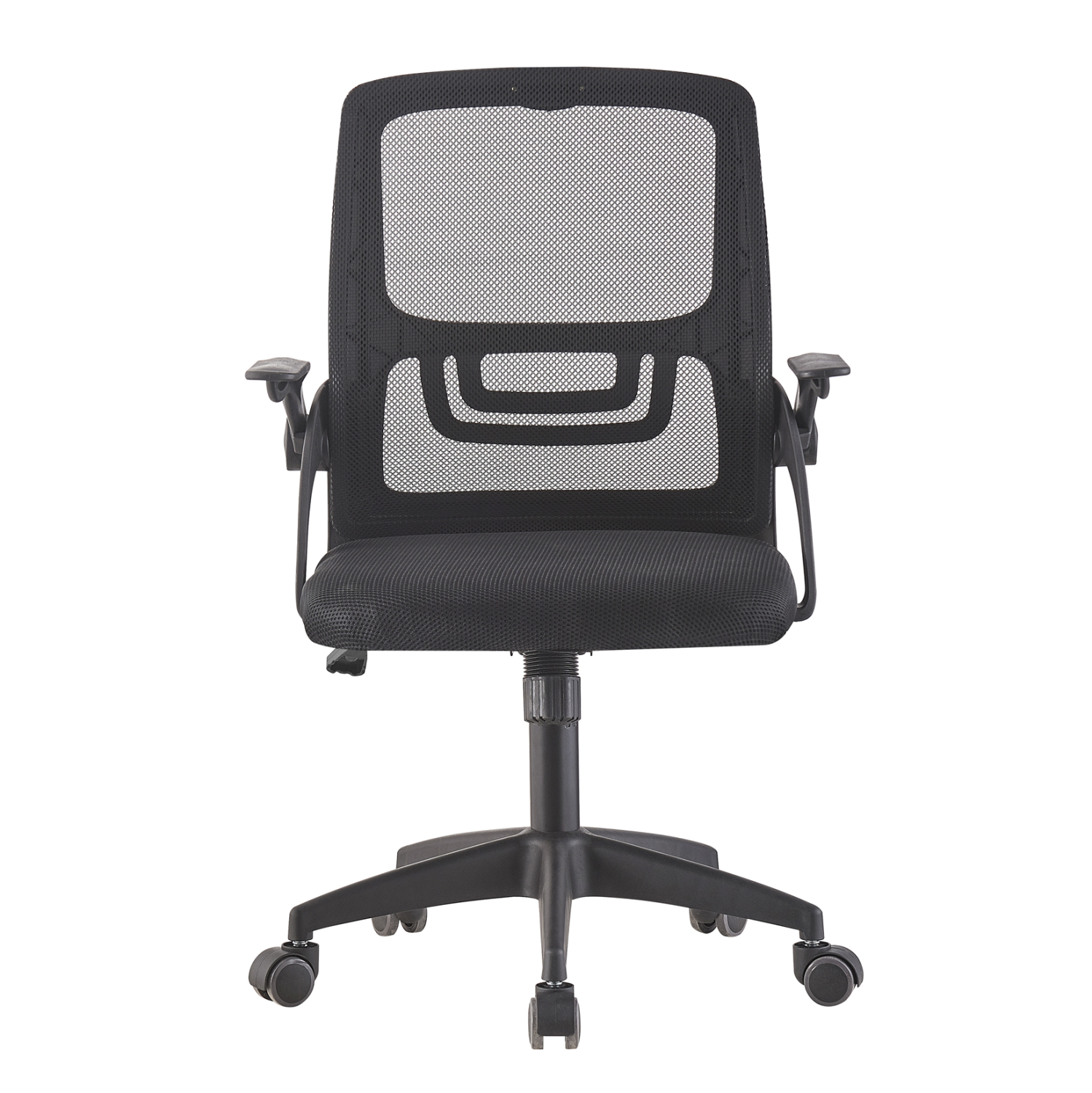 ΚΑΡΕΚΛΑ ΓΡΑΦΕΙΟΥ NETTIS HM1220.01 ΜΑΥΡO MESH-ΒΑΣΗ ΠΟΛΥΠΡΟΠΥΛΕΝΙΟΥ 47x47x109-119Υεκ 2