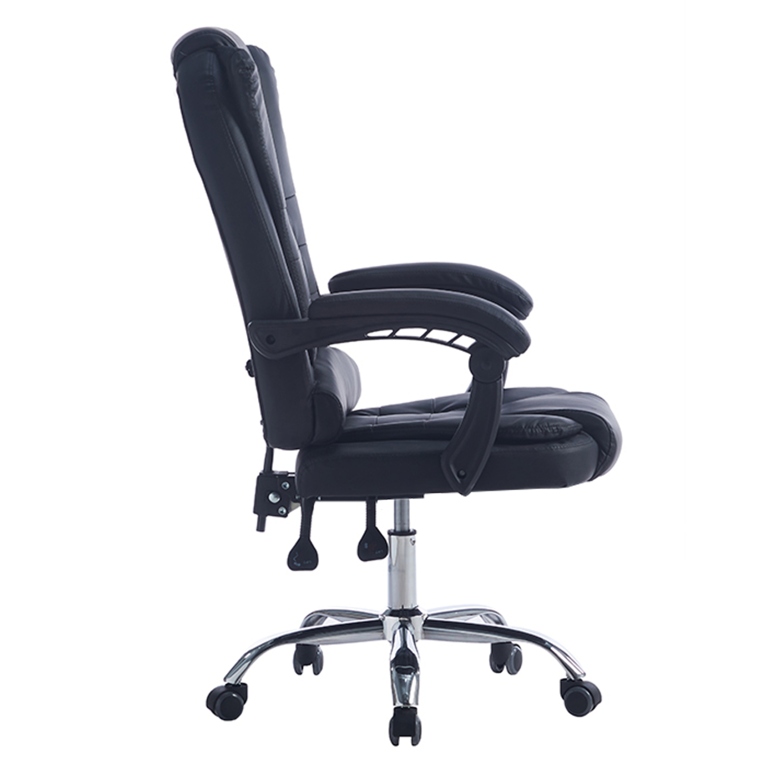 ΚΑΡΕΚΛΑ ΓΡΑΦΕΙΟΥ ΔΙΕΥΘΥΝΤΙΚΗ KYRON HM1221.01 ΜΑΥΡO PU--ΒΑΣΗ ΧΡΩΜΙΟΥ 65x46x112Υεκ 4