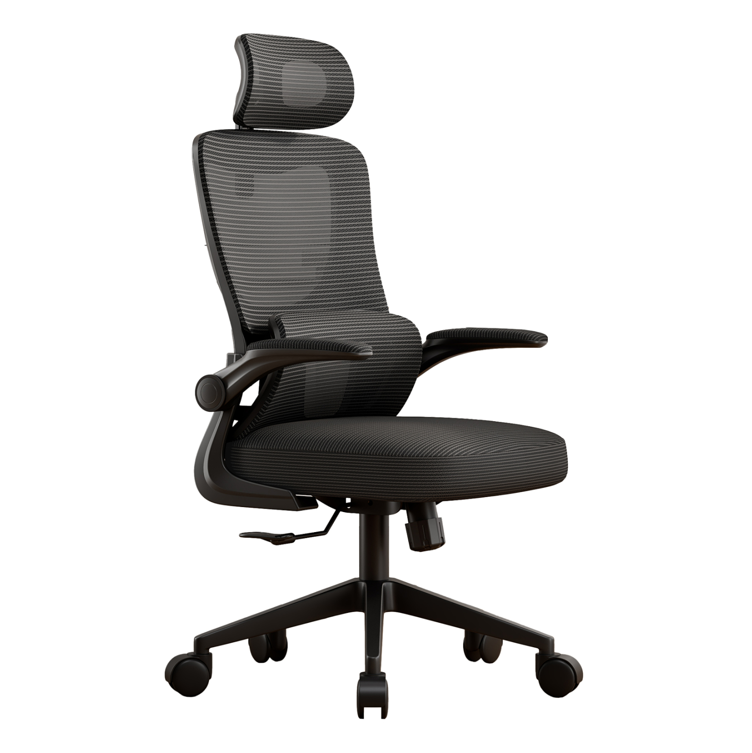 ΚΑΡΕΚΛΑ ΓΡΑΦΕΙΟΥ KESI HM1222.01 ΜΑΥΡO MESH &amp; PP 61x62x125Υεκ. 1