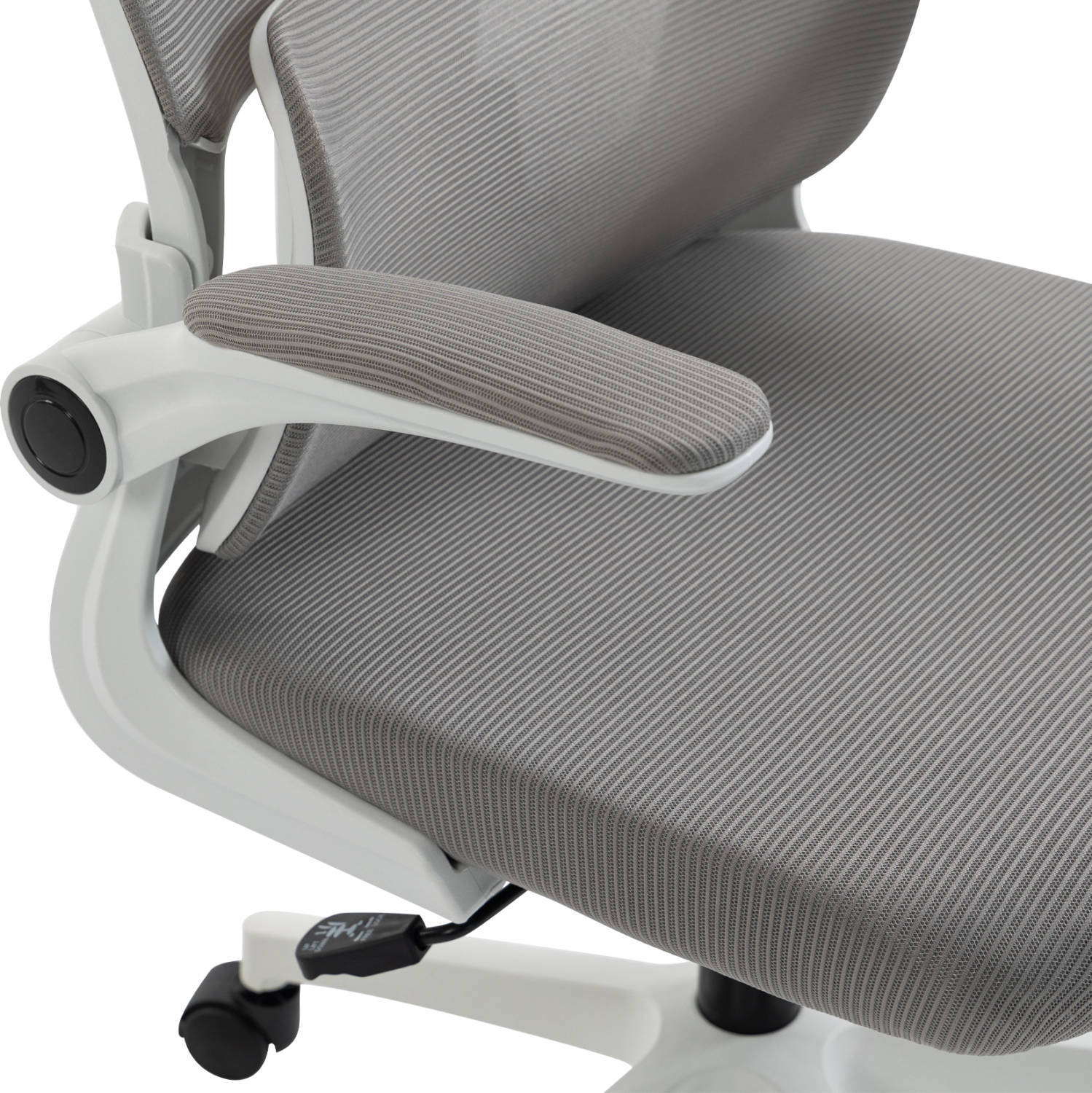 ΚΑΡΕΚΛΑ ΓΡΑΦΕΙΟΥ KESI HM1222.02 ΑΝΟΙΧΤΟ ΓΚΡΙ MESH--ΛΕΥΚΟ PP 52x50x122Υεκ. 9