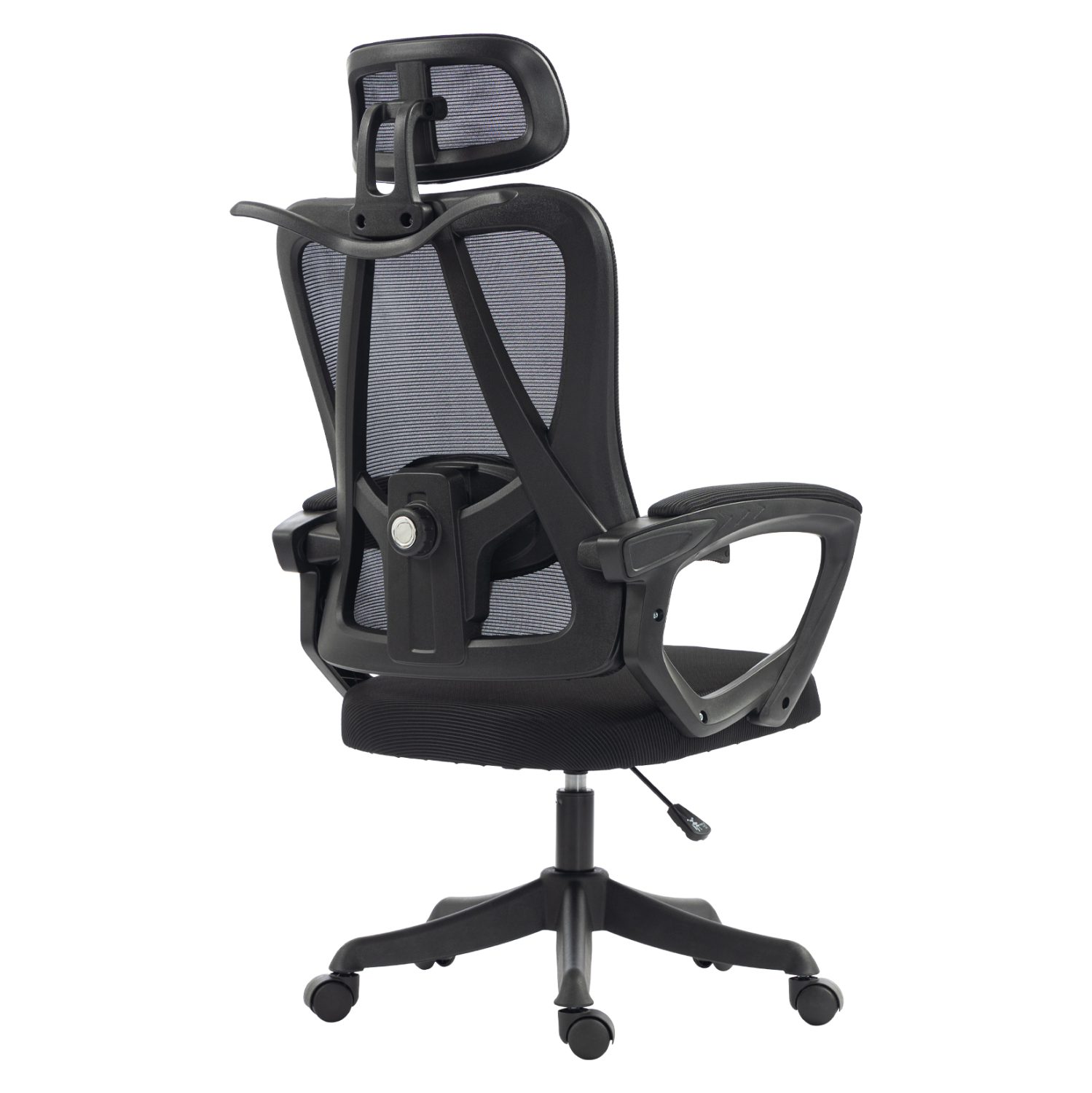 ΚΑΡΕΚΛΑ ΓΡΑΦΕΙΟΥ FRANTIC HM1224.01 ΜΑΥΡO MESH &amp; ΠΟΛΥΠΡΟΠΥΛΕΝΙΟ 60x66x130Υεκ 5