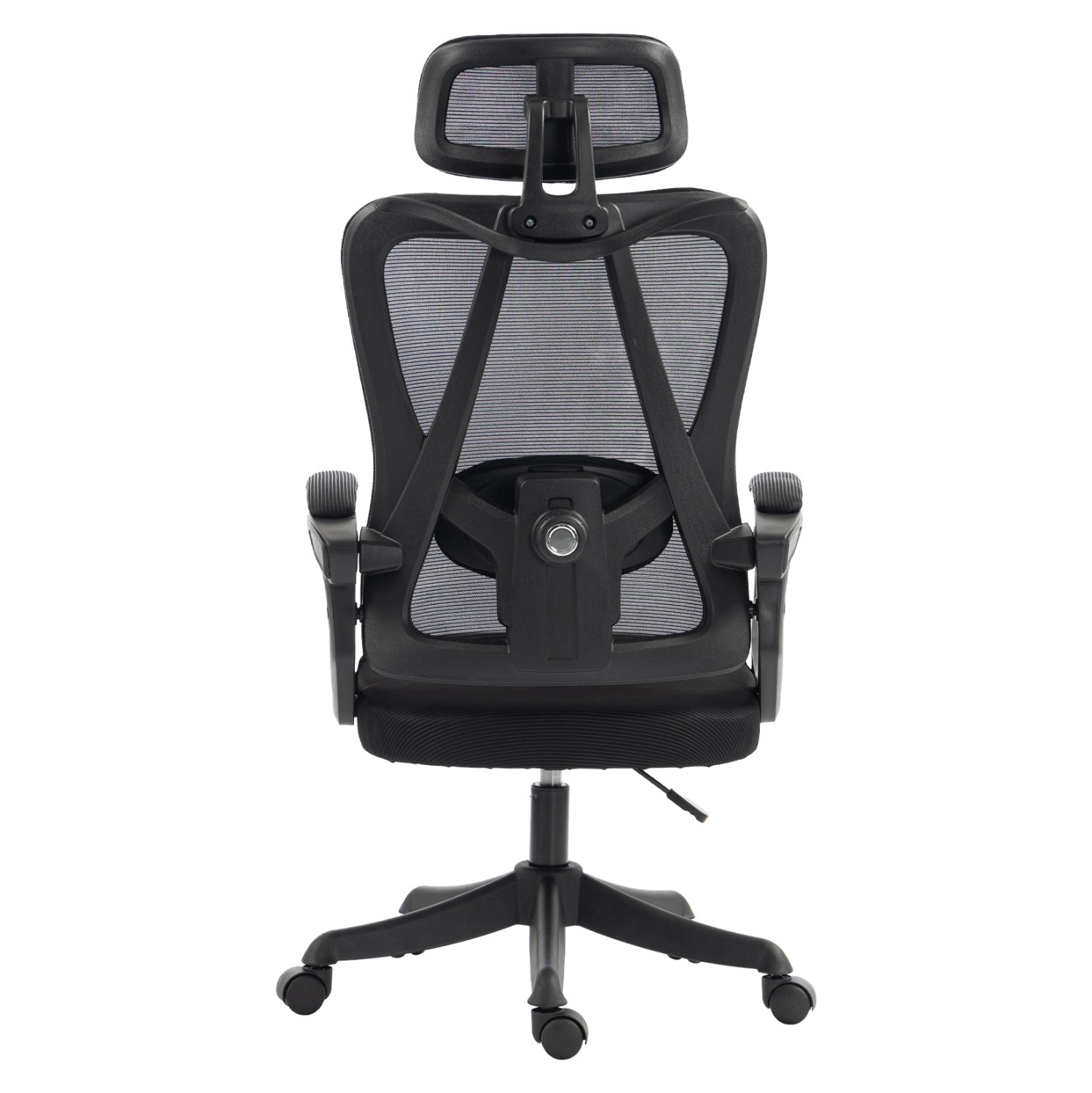 ΚΑΡΕΚΛΑ ΓΡΑΦΕΙΟΥ FRANTIC HM1224.01 ΜΑΥΡO MESH &amp; ΠΟΛΥΠΡΟΠΥΛΕΝΙΟ 60x66x130Υεκ 6