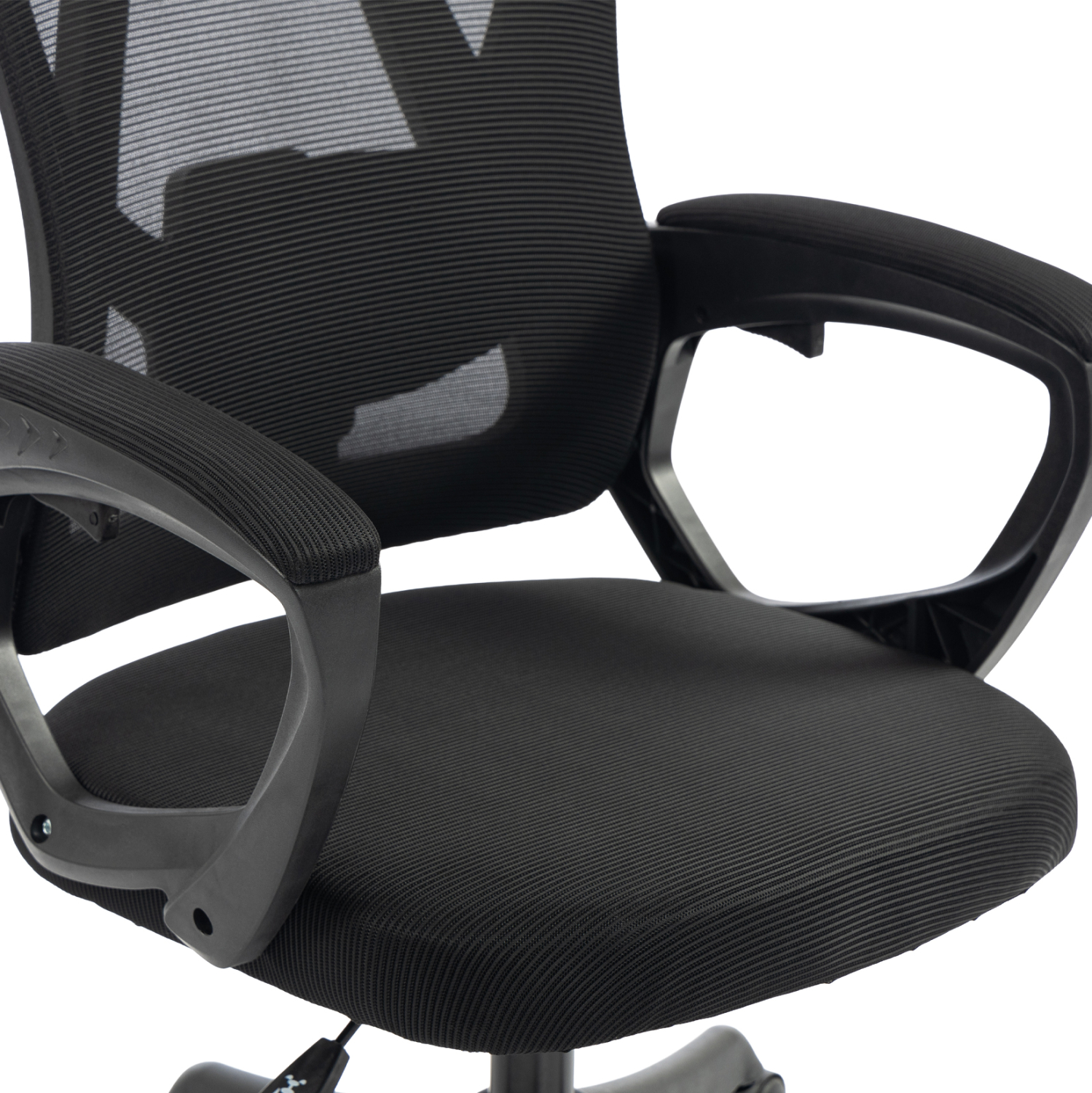 ΚΑΡΕΚΛΑ ΓΡΑΦΕΙΟΥ FRANTIC HM1224.01 ΜΑΥΡO MESH &amp; ΠΟΛΥΠΡΟΠΥΛΕΝΙΟ 60x66x130Υεκ 8
