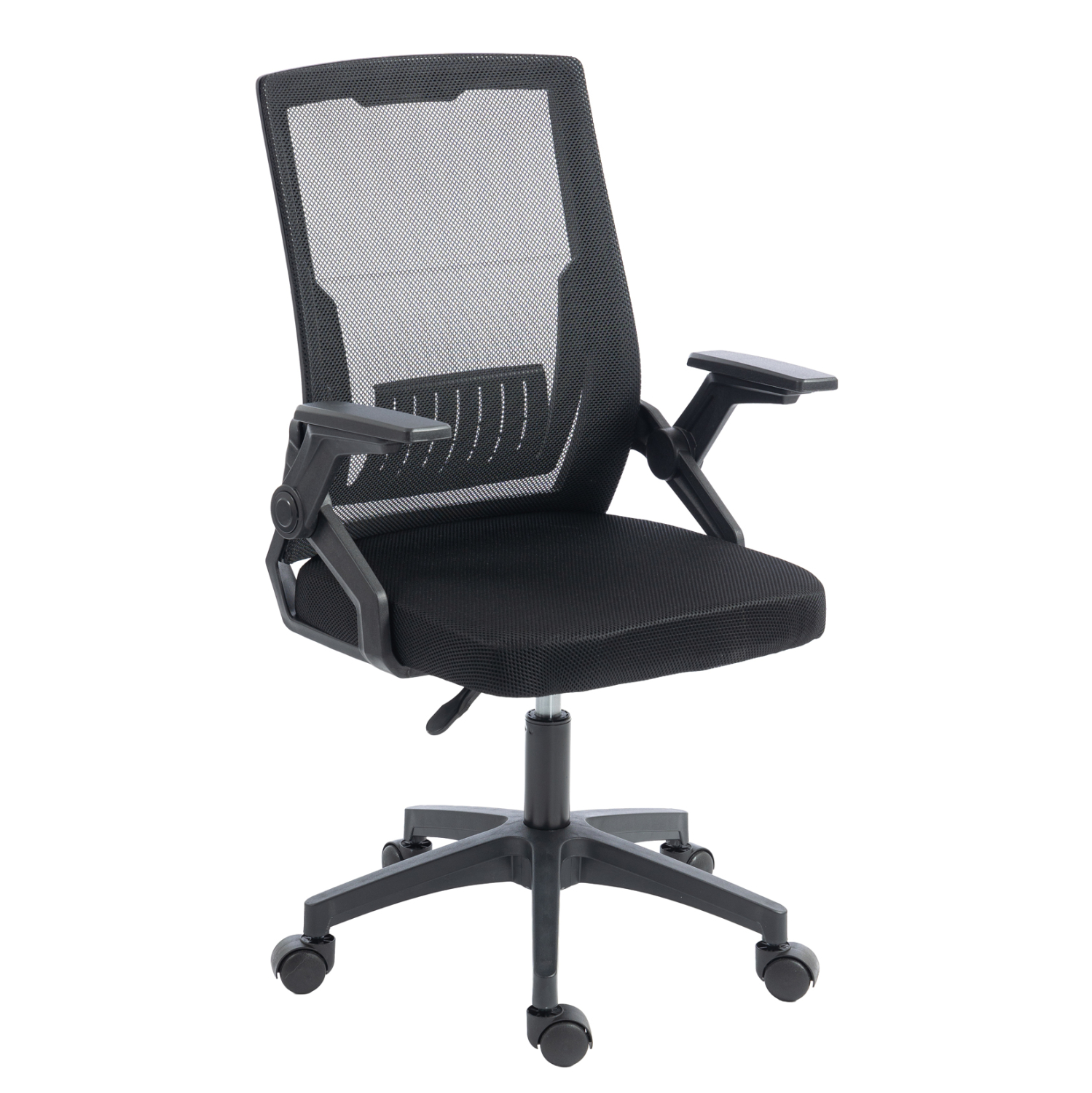 ΚΑΡΕΚΛΑ ΓΡΑΦΕΙΟΥ ZENITH HM1225.01 PP &amp; MESH ΥΦΑΣΜΑ--ΜΑΥΡΟ 58x55x100Υεκ 1