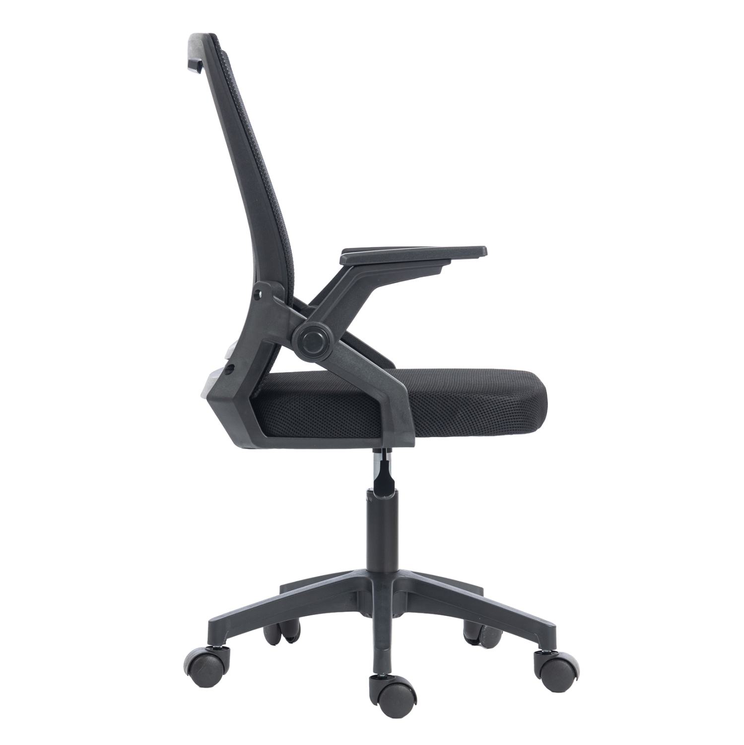 ΚΑΡΕΚΛΑ ΓΡΑΦΕΙΟΥ ZENITH HM1225.01 PP &amp; MESH ΥΦΑΣΜΑ--ΜΑΥΡΟ 58x55x100Υεκ 4