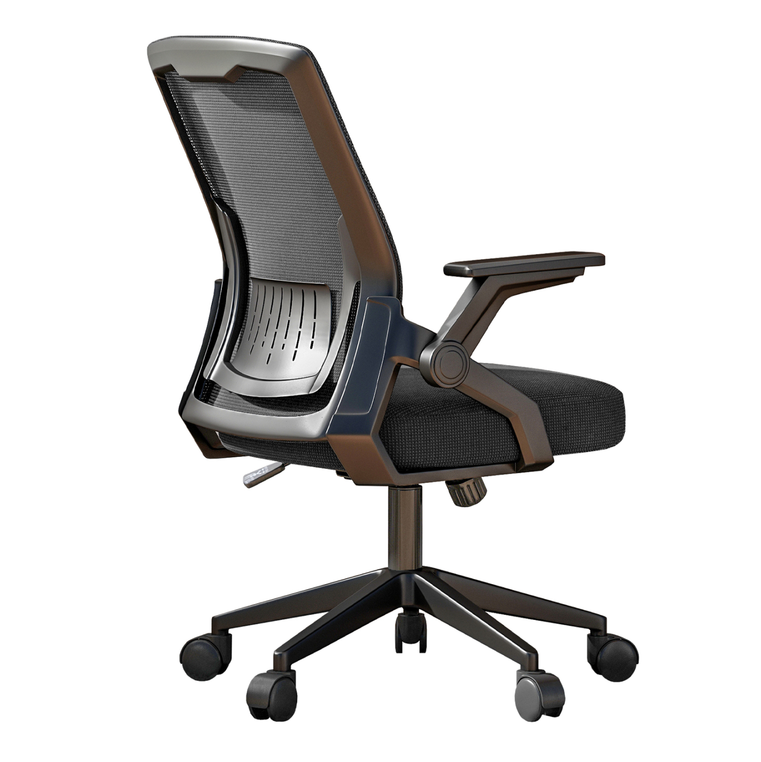 ΚΑΡΕΚΛΑ ΓΡΑΦΕΙΟΥ ZENITH HM1225.01 PP &amp; MESH ΥΦΑΣΜΑ--ΜΑΥΡΟ 58x55x100Υεκ 5