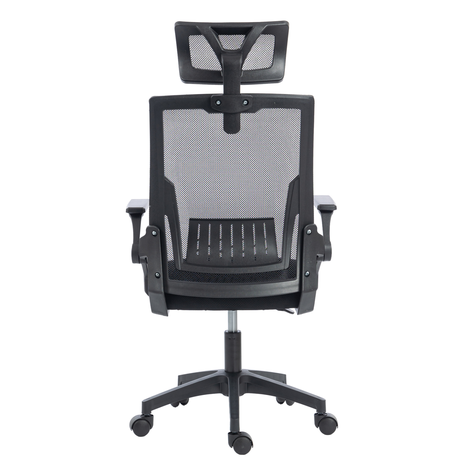 ΚΑΡΕΚΛΑ ΓΡΑΦΕΙΟΥ MATRON HM1226.01 ΜΑΥΡO PP &amp; MESH ΥΦΑΣΜΑ 47x47x128Υεκ 6