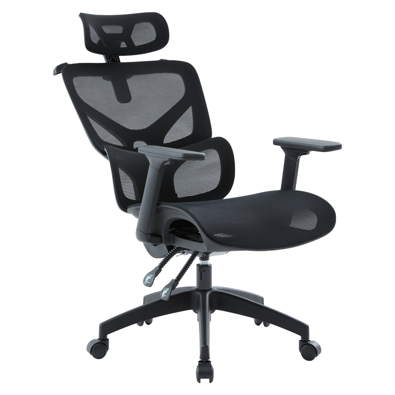 ΚΑΡΕΚΛΑ ΓΡΑΦΕΙΟΥ APEX HM1227.01 ΜΑΥΡO MESH &amp; PP 70x66x113-130Υεκ 5