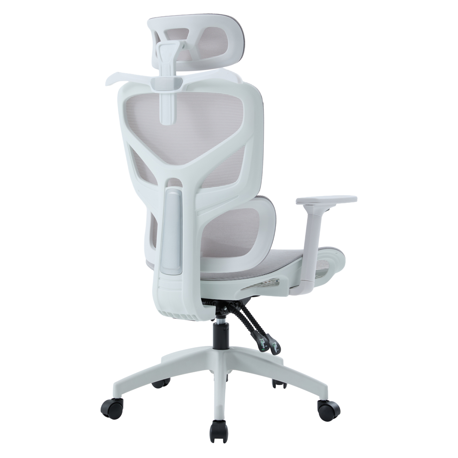 ΚΑΡΕΚΛΑ ΓΡΑΦΕΙΟΥ APEX HM1227.02 ΛΕΥΚΟ PP--ΑΝΟΙΧΤΟ ΓΚΡΙ MESH 70x66x113-130Υεκ 6