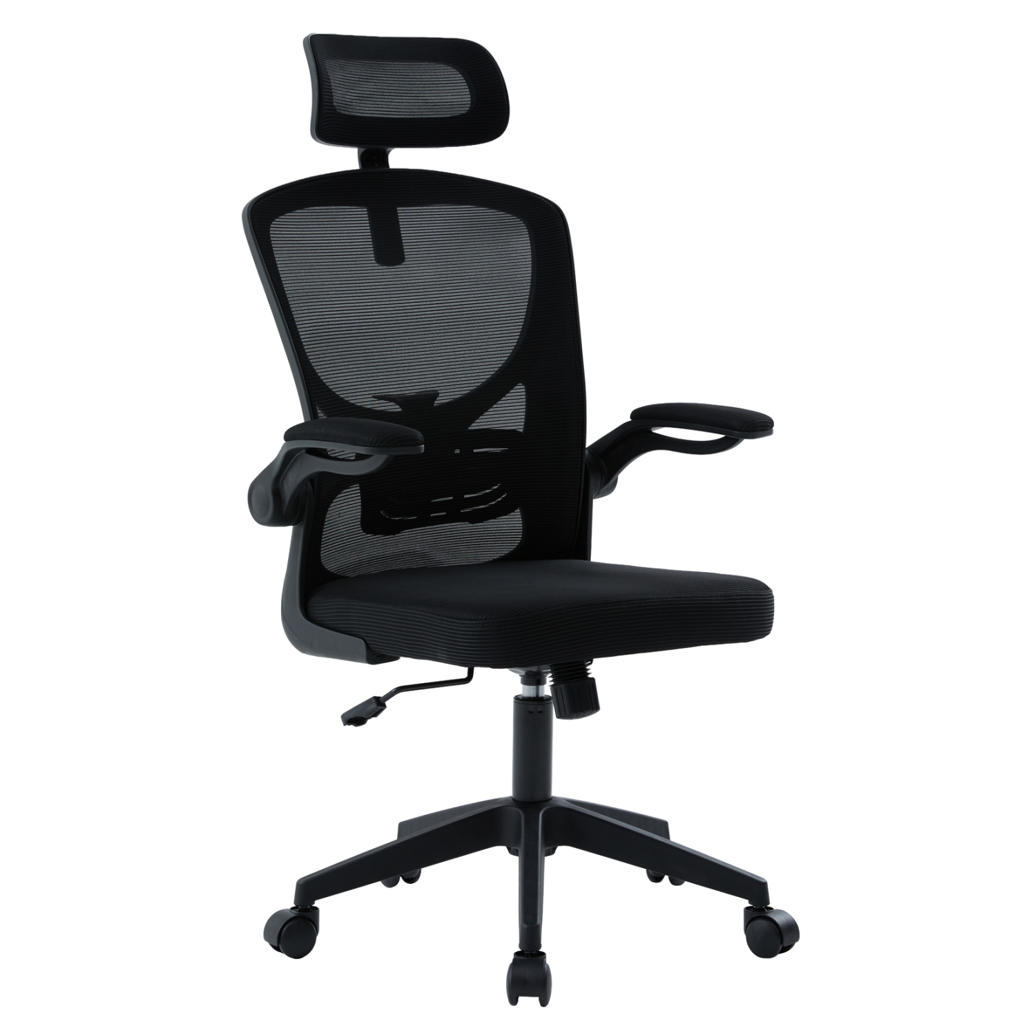 ΚΑΡΕΚΛΑ ΓΡΑΦΕΙΟΥ FLOATER HM1230.01 ΜΑΥΡO MESH &amp; PP 62x62x115-125Υεκ 1