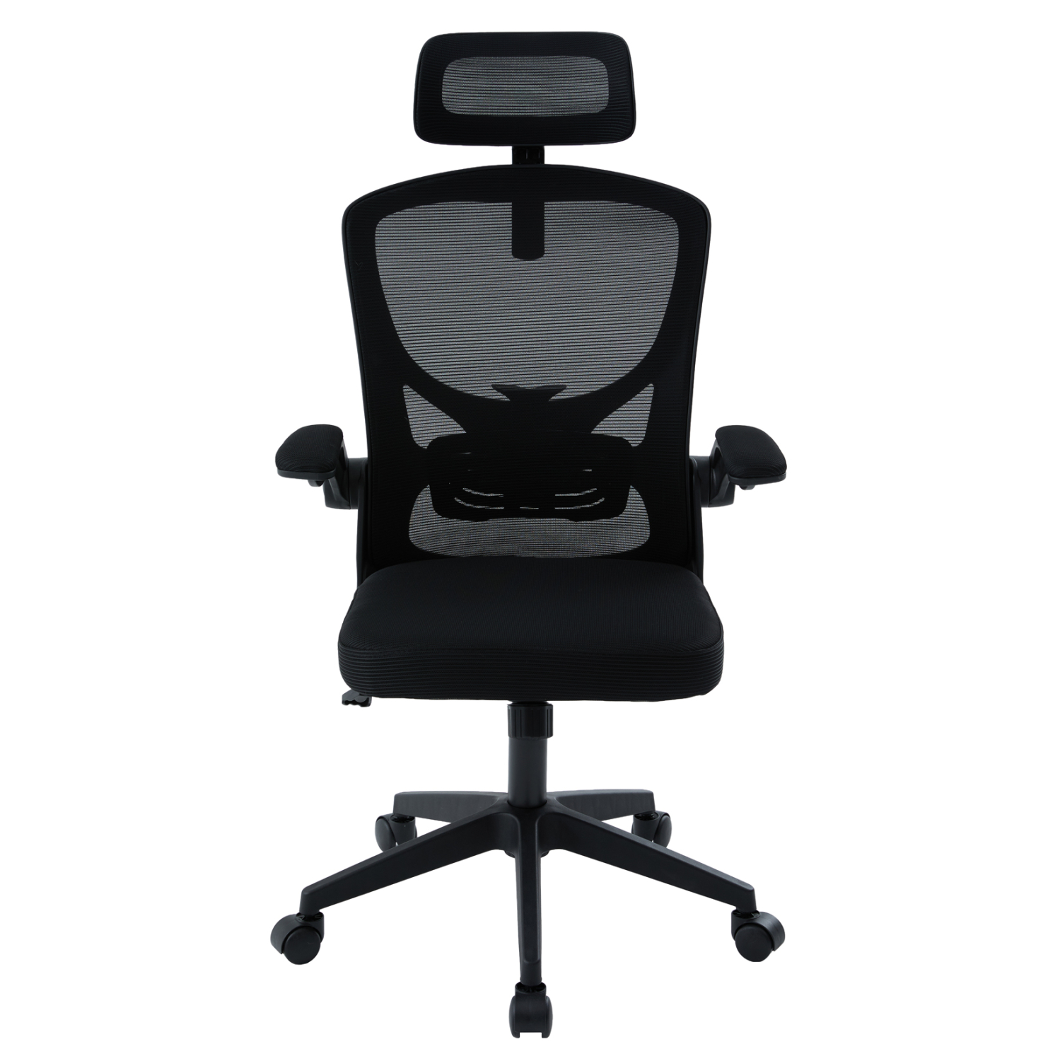 ΚΑΡΕΚΛΑ ΓΡΑΦΕΙΟΥ FLOATER HM1230.01 ΜΑΥΡO MESH &amp; PP 62x62x115-125Υεκ 3