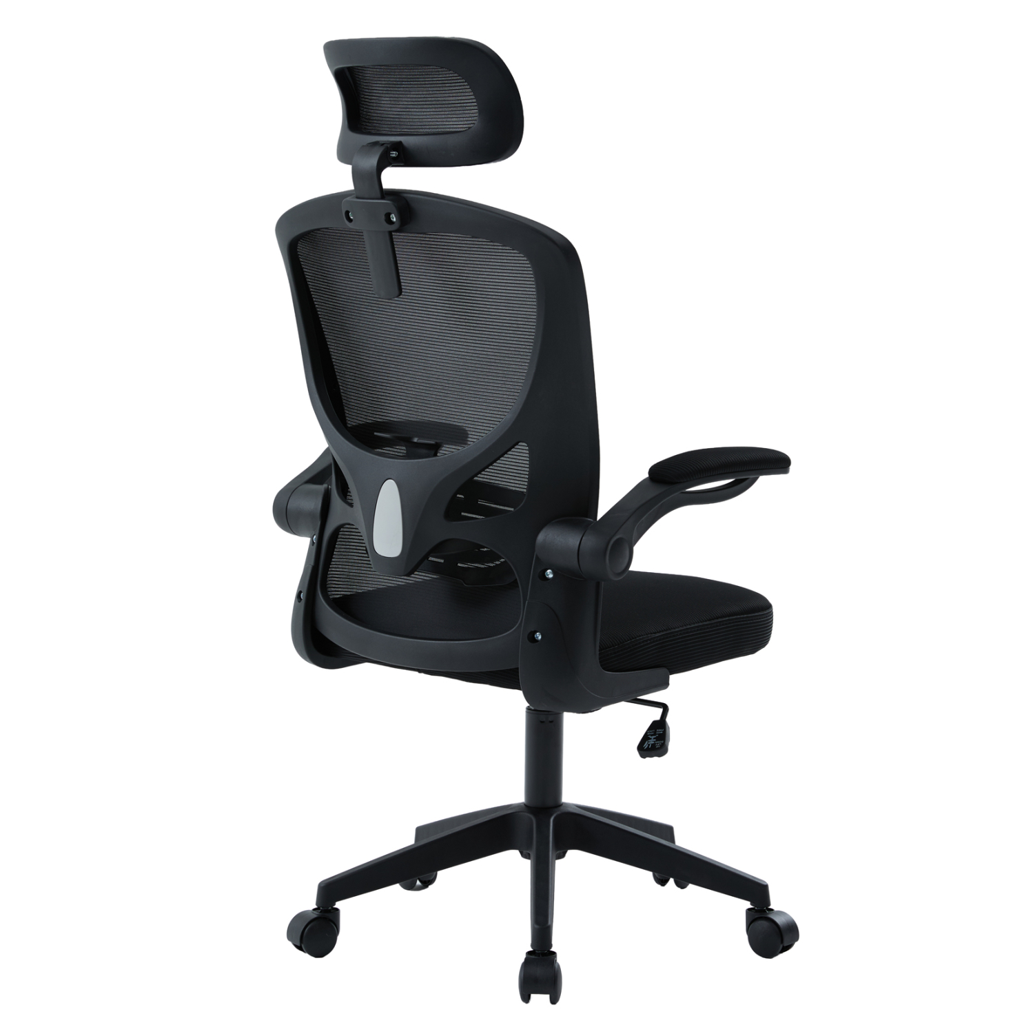 ΚΑΡΕΚΛΑ ΓΡΑΦΕΙΟΥ FLOATER HM1230.01 ΜΑΥΡO MESH &amp; PP 62x62x115-125Υεκ 5
