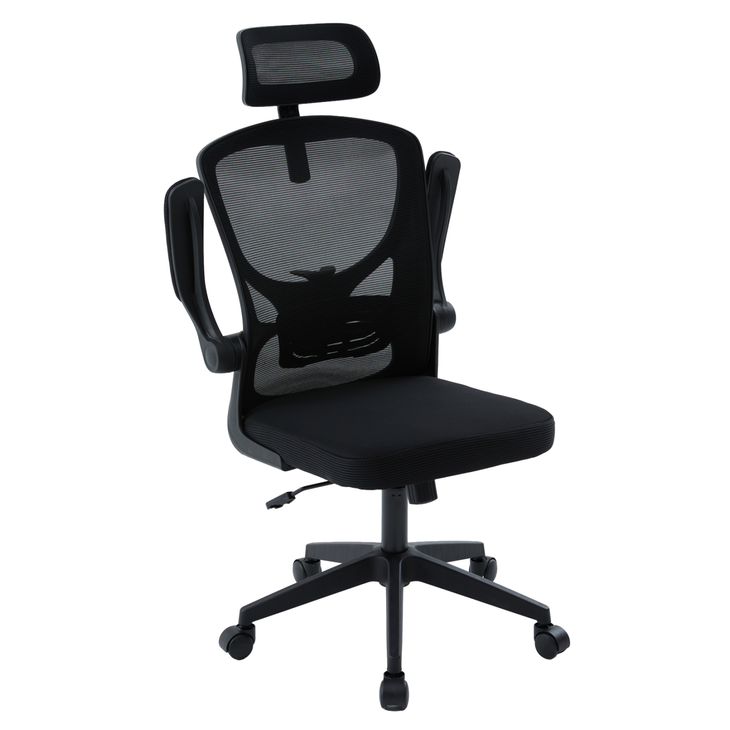 ΚΑΡΕΚΛΑ ΓΡΑΦΕΙΟΥ FLOATER HM1230.01 ΜΑΥΡO MESH &amp; PP 62x62x115-125Υεκ 7