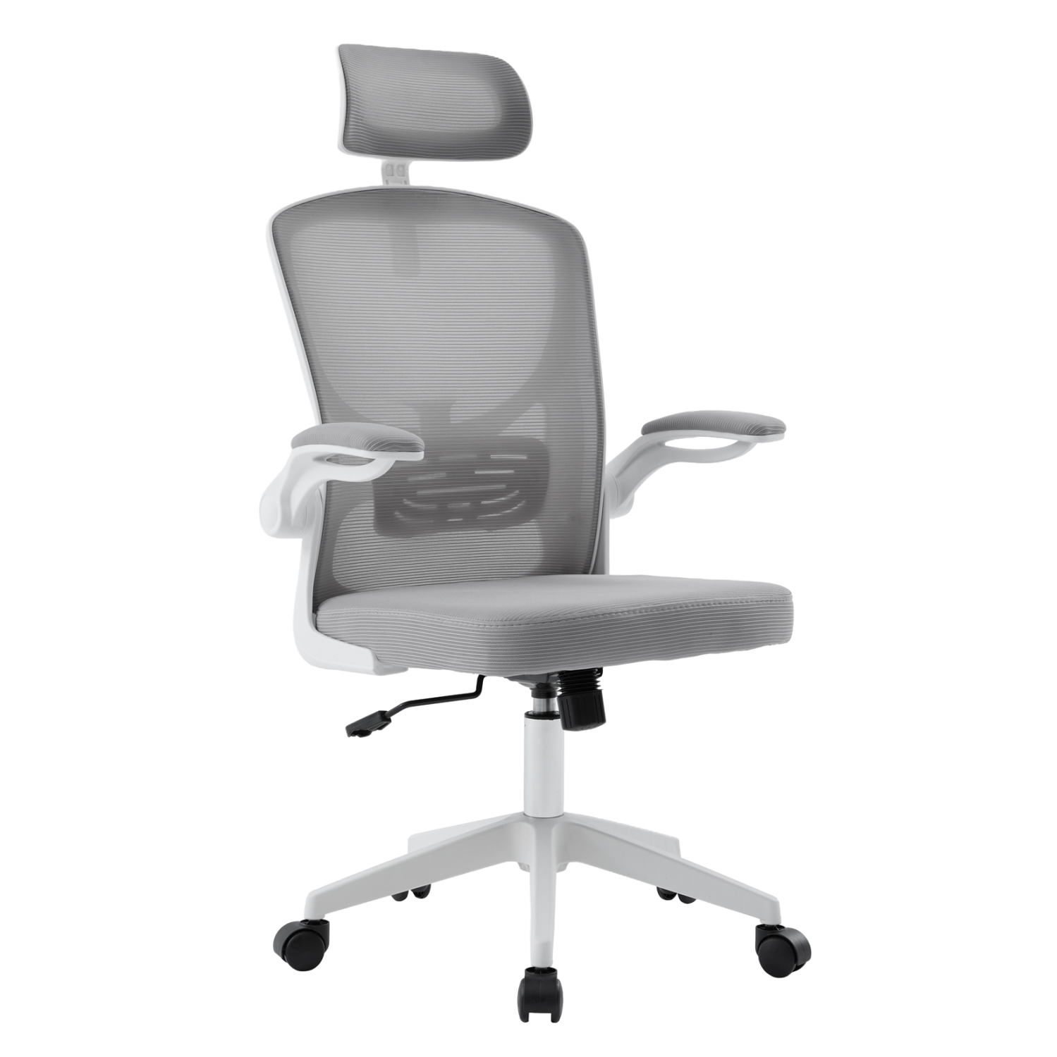 ΚΑΡΕΚΛΑ ΓΡΑΦΕΙΟΥ FLOATER HM1230.02 ΛΕΥΚΟ PP--ΑΝΟΙΧΤΟ ΓΚΡΙ MESH 62x62x115-125Υεκ 1