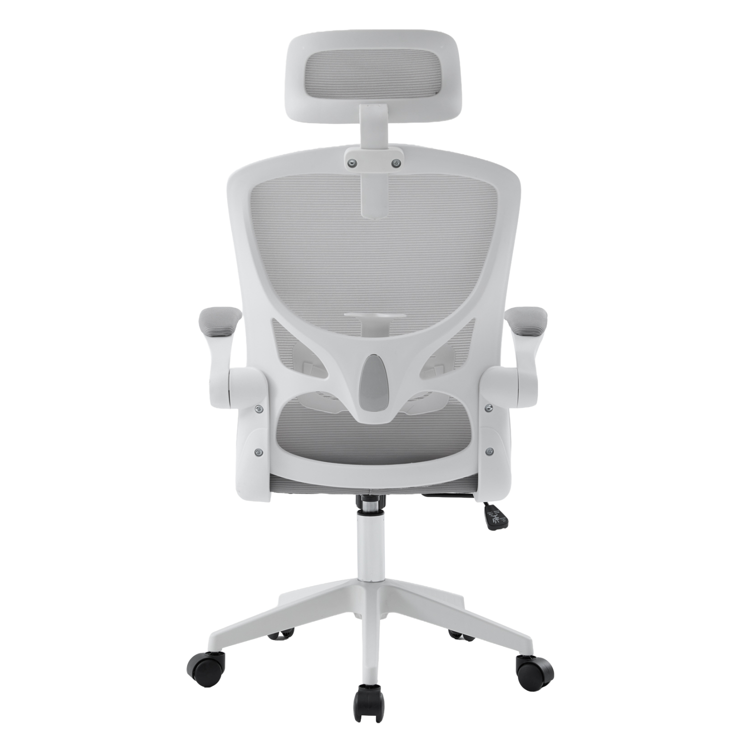 ΚΑΡΕΚΛΑ ΓΡΑΦΕΙΟΥ FLOATER HM1230.02 ΛΕΥΚΟ PP--ΑΝΟΙΧΤΟ ΓΚΡΙ MESH 62x62x115-125Υεκ 6