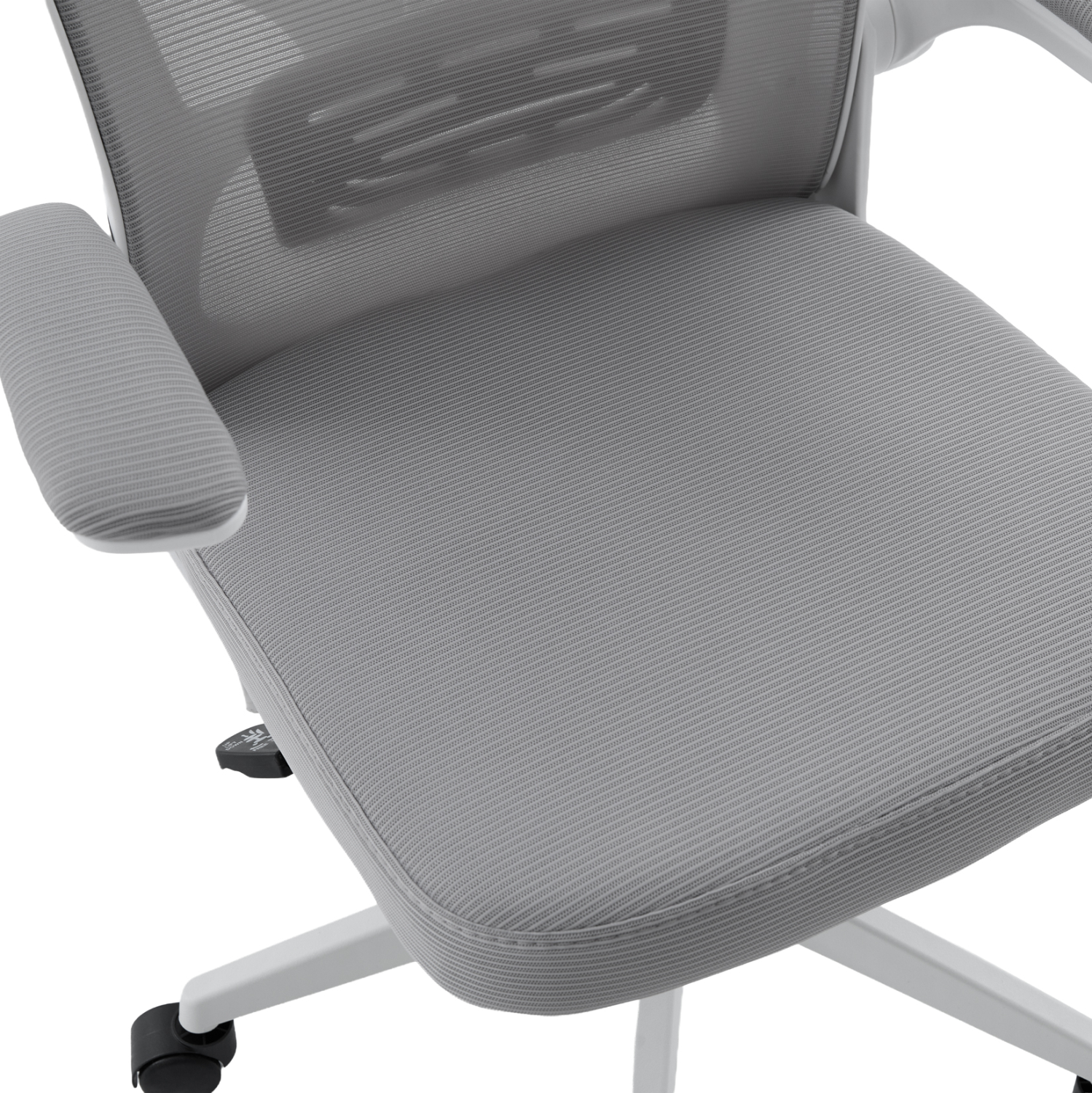 ΚΑΡΕΚΛΑ ΓΡΑΦΕΙΟΥ FLOATER HM1230.02 ΛΕΥΚΟ PP--ΑΝΟΙΧΤΟ ΓΚΡΙ MESH 62x62x115-125Υεκ 8