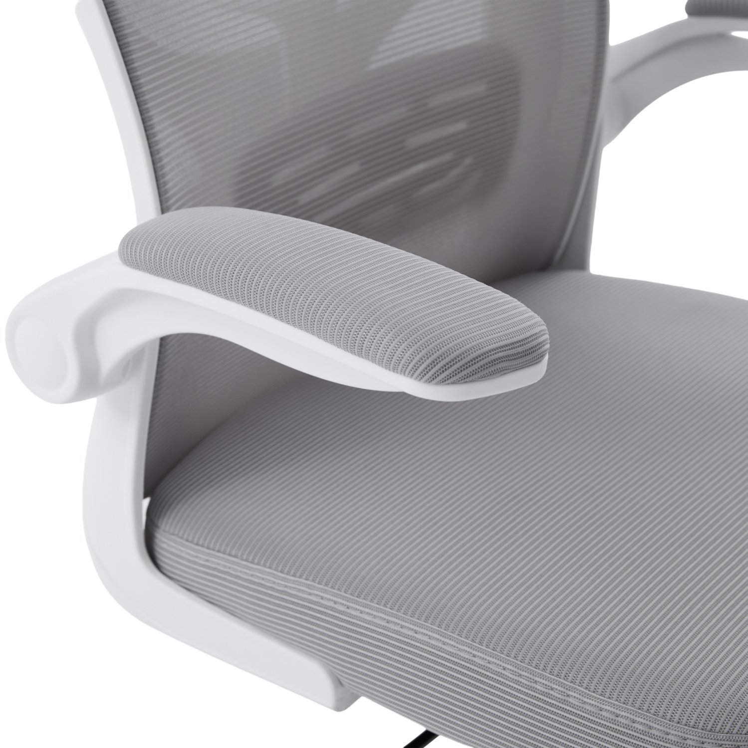 ΚΑΡΕΚΛΑ ΓΡΑΦΕΙΟΥ FLOATER HM1230.02 ΛΕΥΚΟ PP--ΑΝΟΙΧΤΟ ΓΚΡΙ MESH 62x62x115-125Υεκ 9