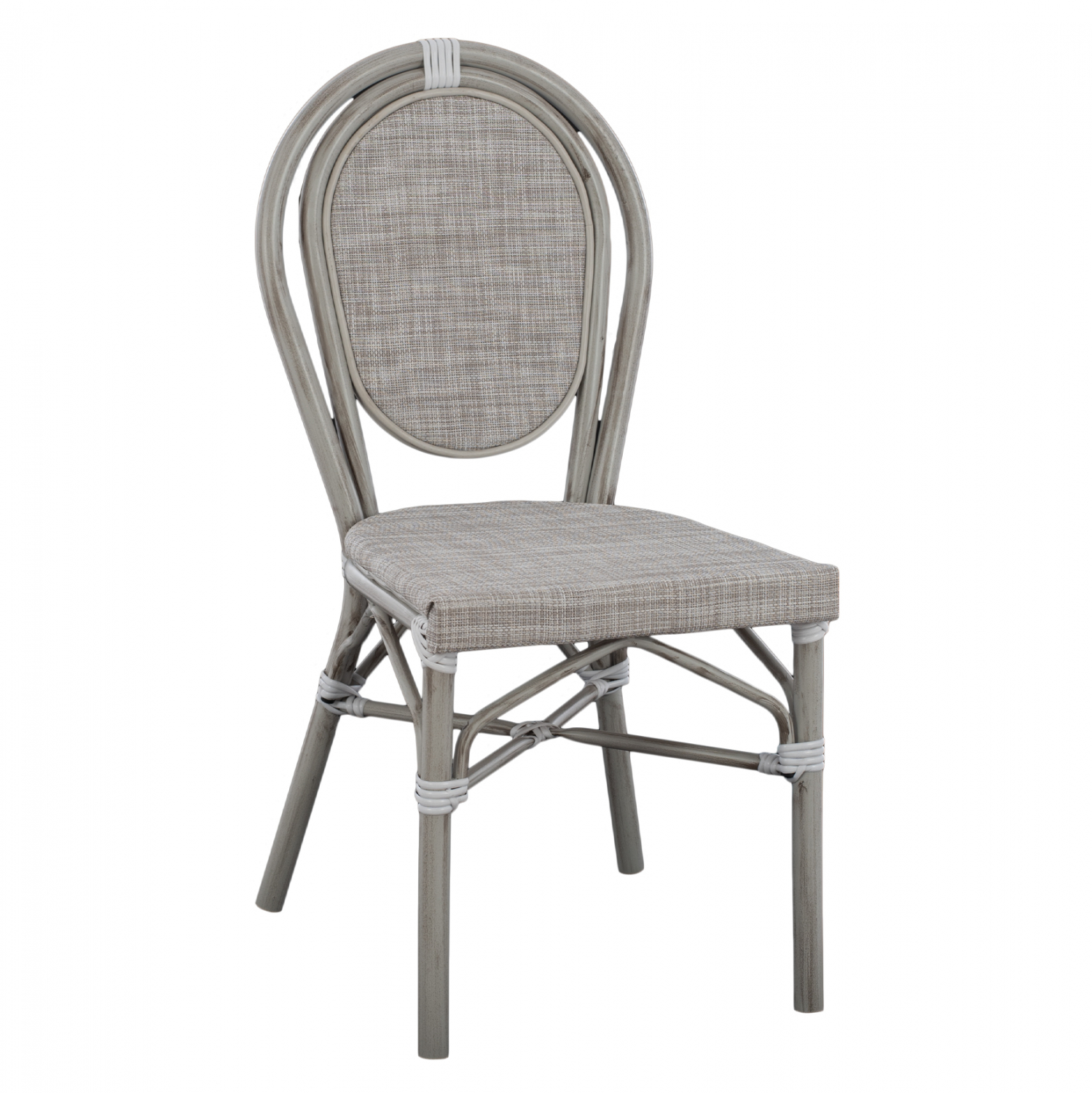 ΚΑΡΕΚΛΑ ΑΛΟΥΜΙΝΙΟΥ KASON BAMBOO LOOK ΠΑΤΙΝΑ ΓΚΡΙ ΜΕ TEXTLINE 45x57x88 εκ. HM5109 1