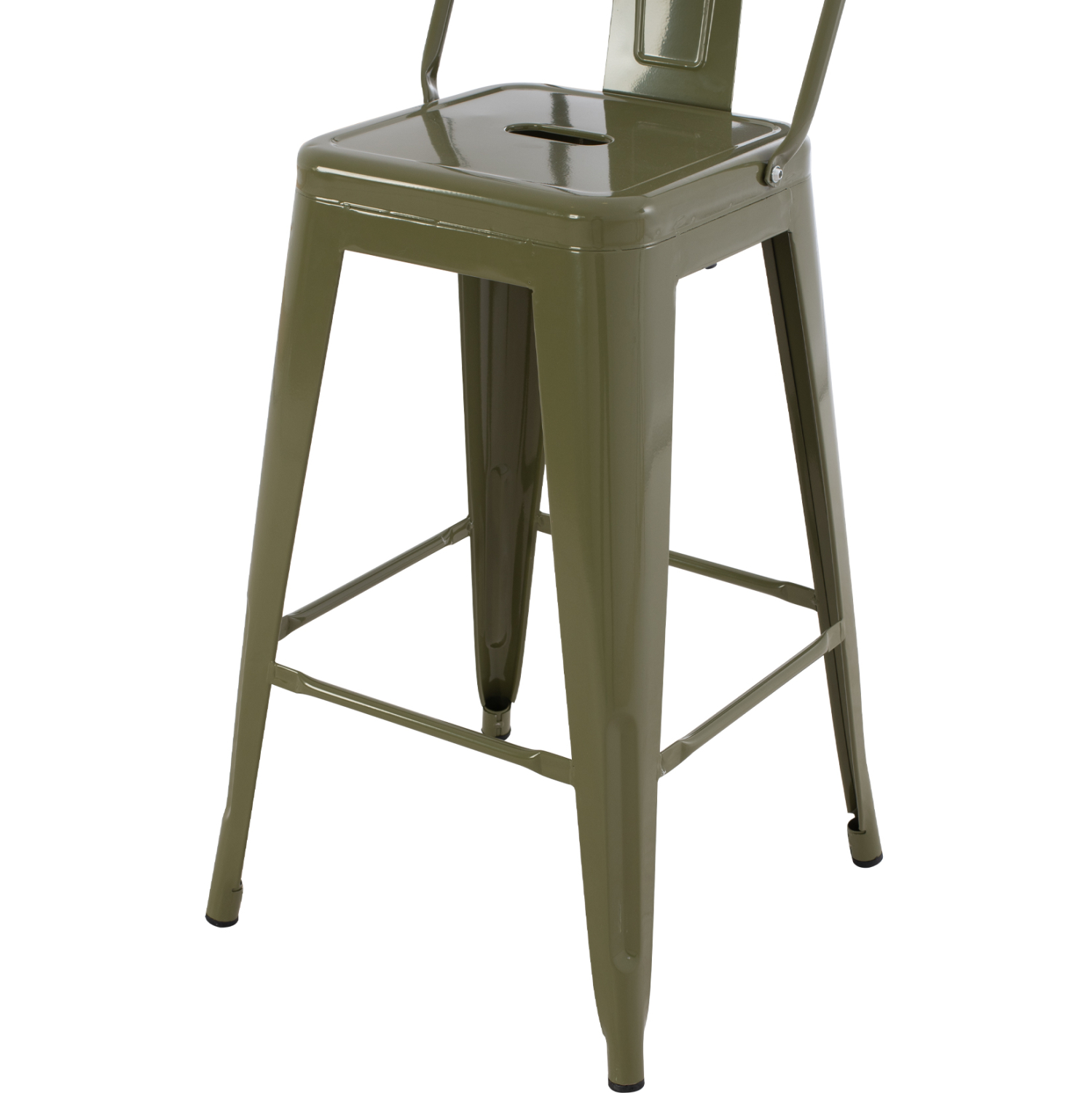 ΣΚΑΜΠΟ ΜΕΣΑΙΟΥ ΥΨΟΥΣ ΜΕΤΑΛΛΙΚΟ MELITA ΣΕ DARK OLIVE GREEN HM8574.03 42x42x98 cm. 8