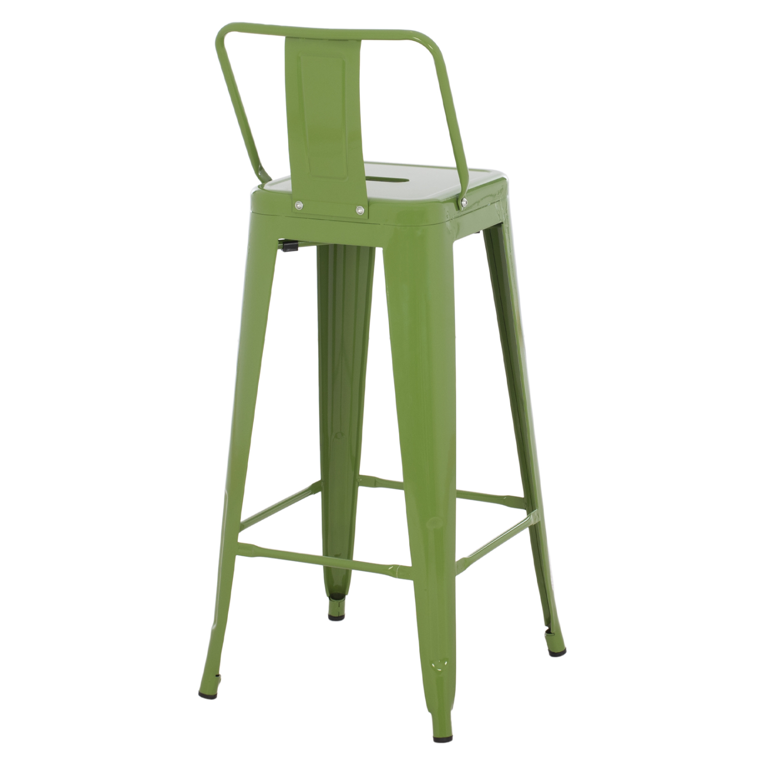 ΣΚΑΜΠΟ BAR ΜΕΤΑΛΛΙΚΟ MELITA ME ΠΛΑΤΗ ΣΕ LIGHT OLIVE GREEN HM8643.13 43Χ43Χ100Yεκ. 5