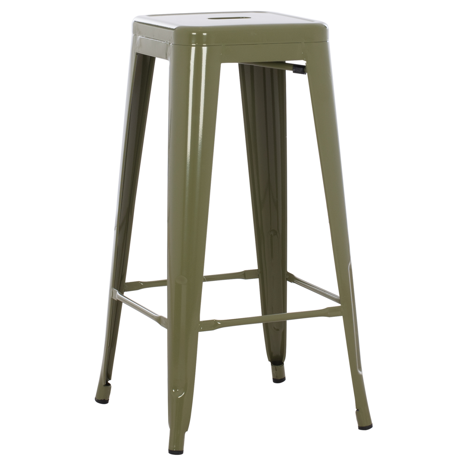 ΣΚΑΜΠΟ ΜΠΑΡ ΜΕΤΑΛΛΙΚΟ MELITA-PRO HM8642.43 ΣΕ DARK OLIVE 43x43x78Υεκ. 1
