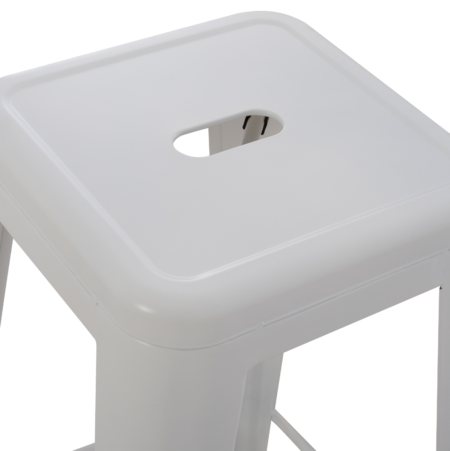 ΣΚΑΜΠΟ ΜΠΑΡ ΜΕΤΑΛΛΙΚΟ MELITA-PRO HM8642.41 ΣΕ ΛΕΥΚΟ ΜΑΤ 43x43x78Υεκ. 5
