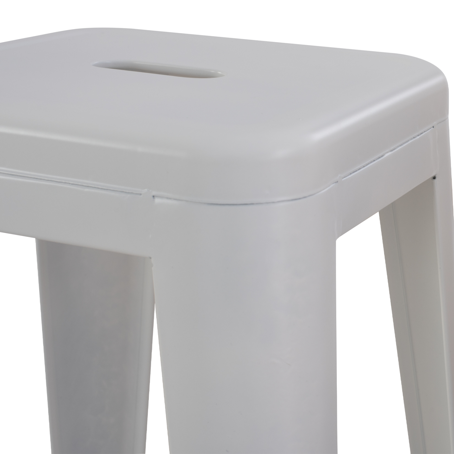 ΣΚΑΜΠΟ ΜΠΑΡ ΜΕΤΑΛΛΙΚΟ MELITA-PRO HM8642.41 ΣΕ ΛΕΥΚΟ ΜΑΤ 43x43x78Υεκ. 7