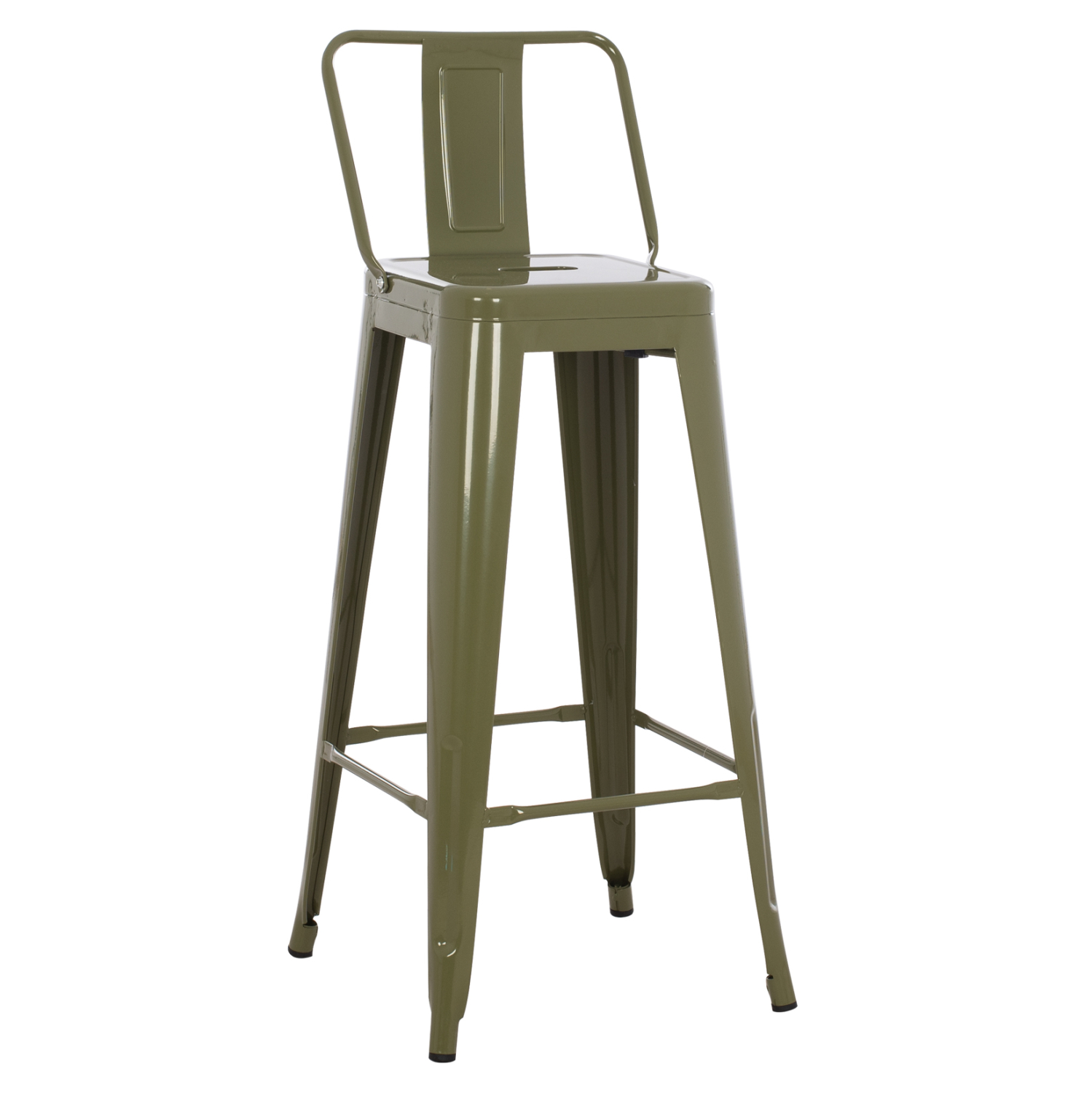 ΣΚΑΜΠΟ BAR ME ΠΛΑΤΗ ΜΕΤΑΛΛΙΚΟ MELITA-PRO HM8643.43 DARK OLIVE GREEN 42x42x100Υεκ. 1