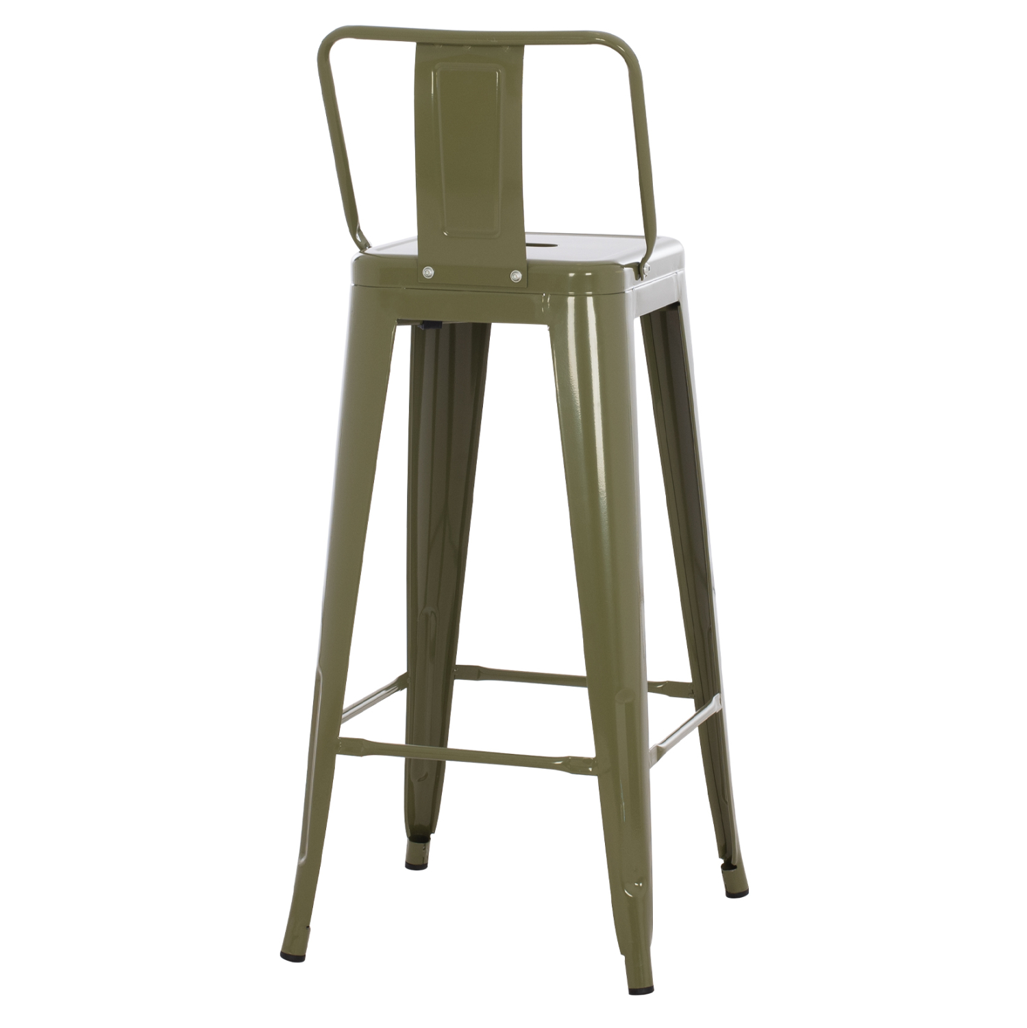 ΣΚΑΜΠΟ BAR ME ΠΛΑΤΗ ΜΕΤΑΛΛΙΚΟ MELITA-PRO HM8643.43 DARK OLIVE GREEN 42x42x100Υεκ. 5