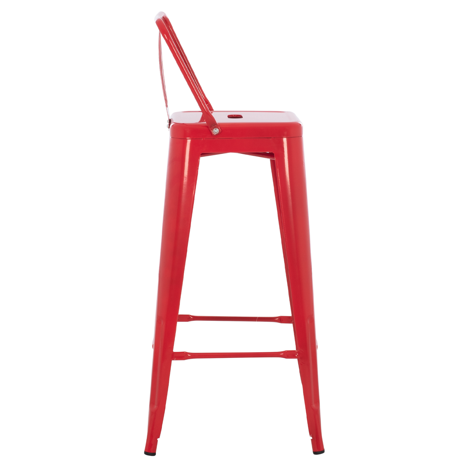 ΣΚΑΜΠΟ BAR ME ΠΛΑΤΗ ΜΕΤΑΛΛΙΚΟ MELITA-PRO HM8643.44 ΚΟΚΚΙΝΟ 42x42x100Υεκ. 4