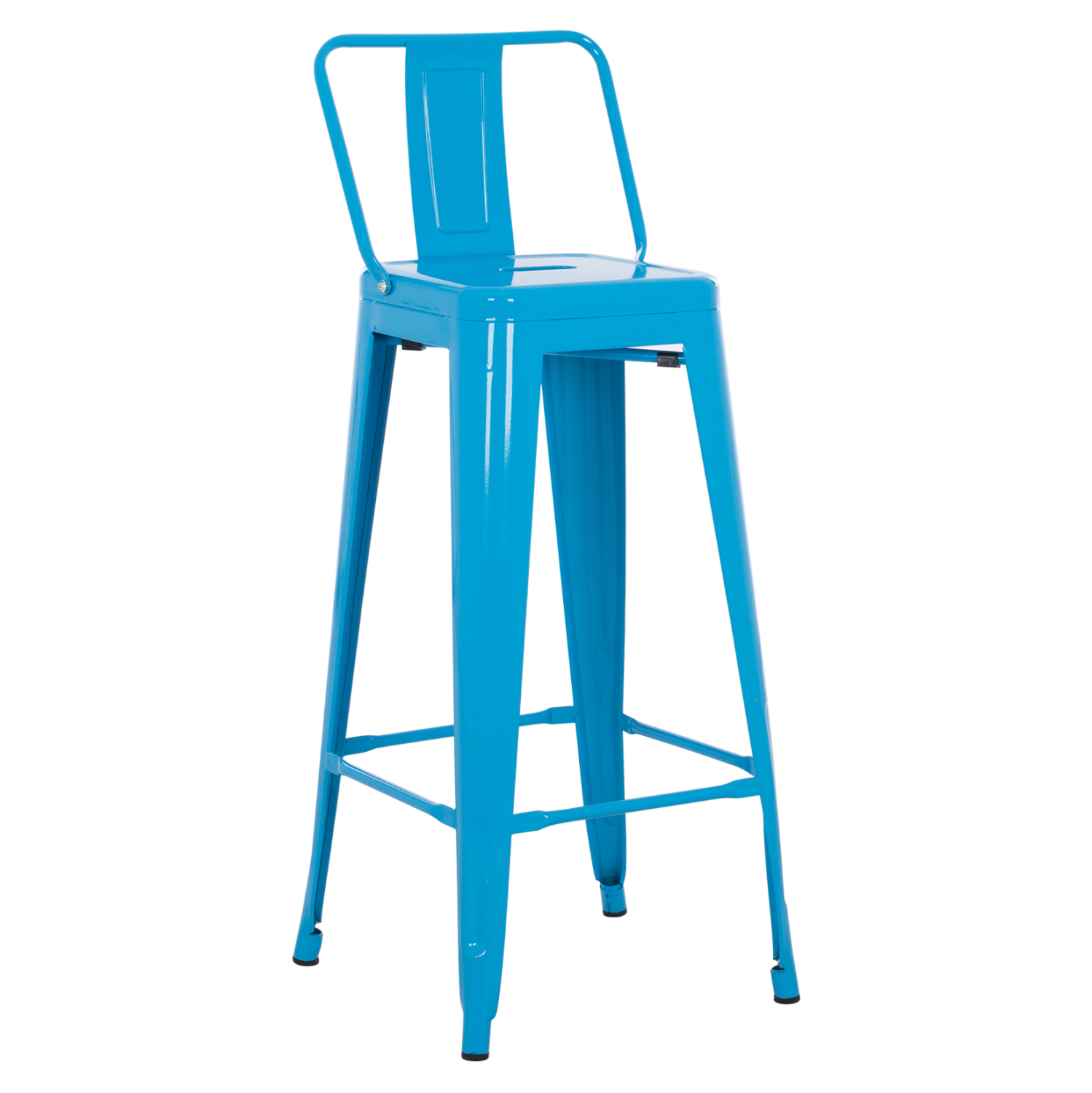 ΣΚΑΜΠΟ BAR-PRO ME ΠΛΑΤΗ ΜΕΤΑΛΛΙΚΟ MELITA HM8643.48 ΜΠΛΕ 42x42x100Υεκ. 1