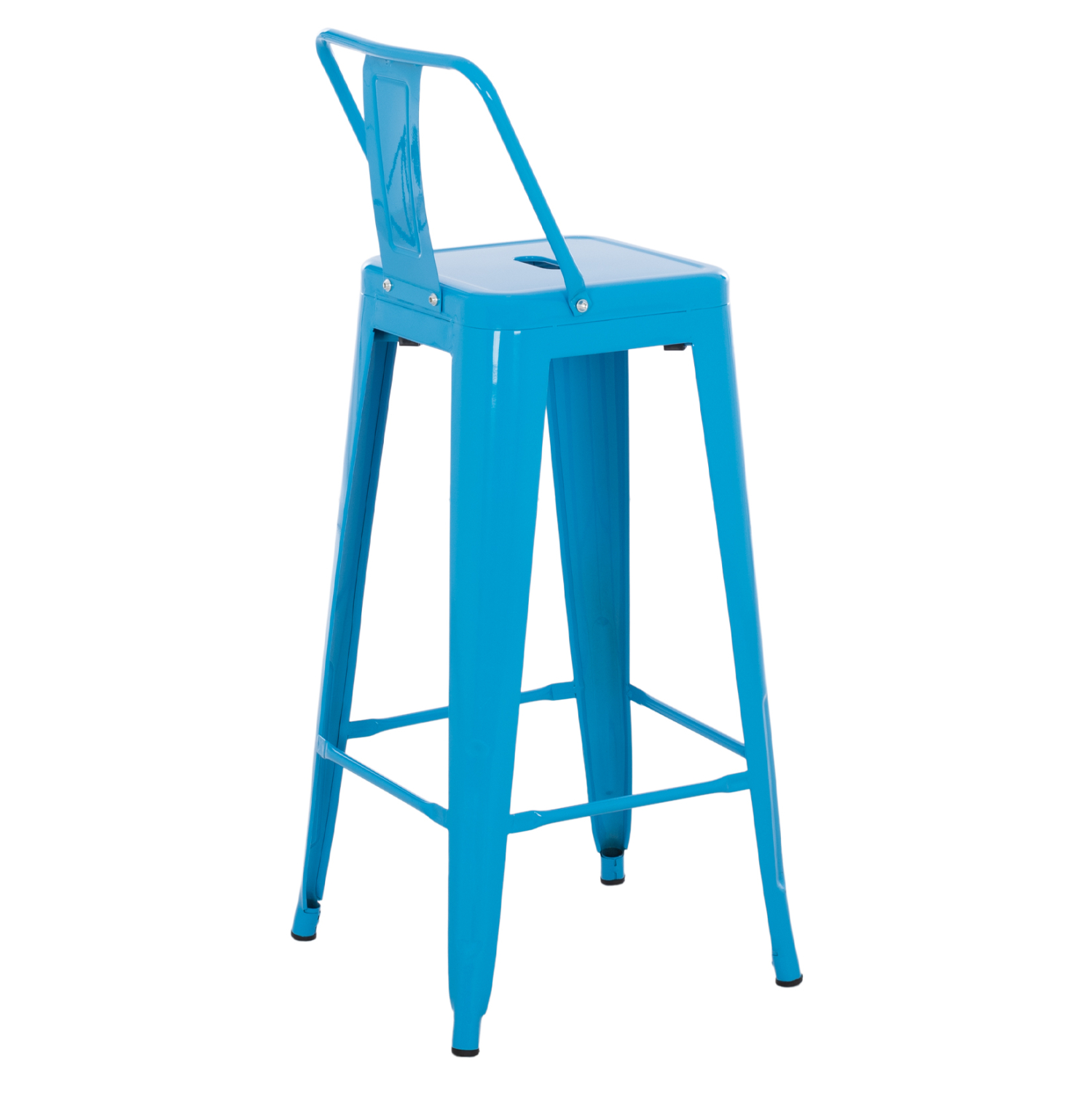 ΣΚΑΜΠΟ BAR-PRO ME ΠΛΑΤΗ ΜΕΤΑΛΛΙΚΟ MELITA HM8643.48 ΜΠΛΕ 42x42x100Υεκ. 5