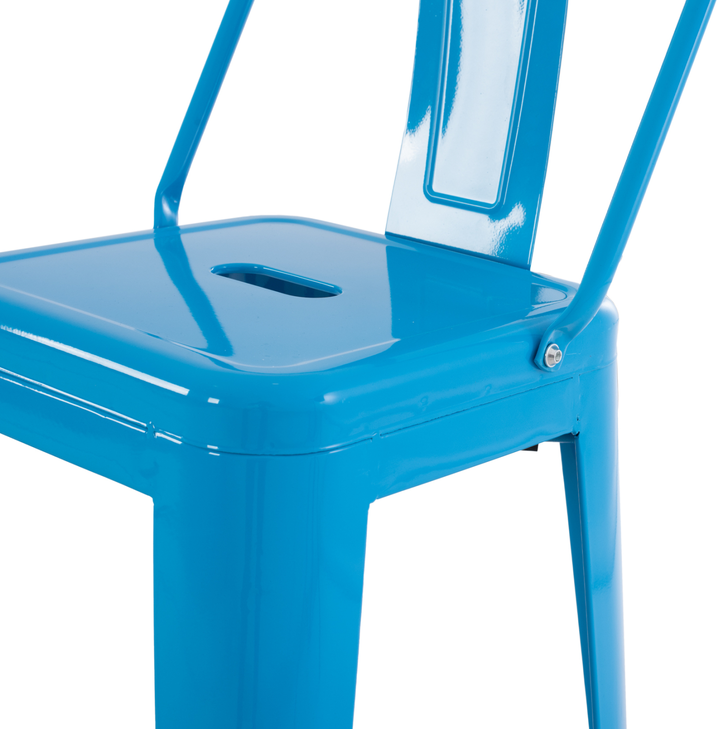 ΣΚΑΜΠΟ BAR-PRO ME ΠΛΑΤΗ ΜΕΤΑΛΛΙΚΟ MELITA HM8643.48 ΜΠΛΕ 42x42x100Υεκ. 9