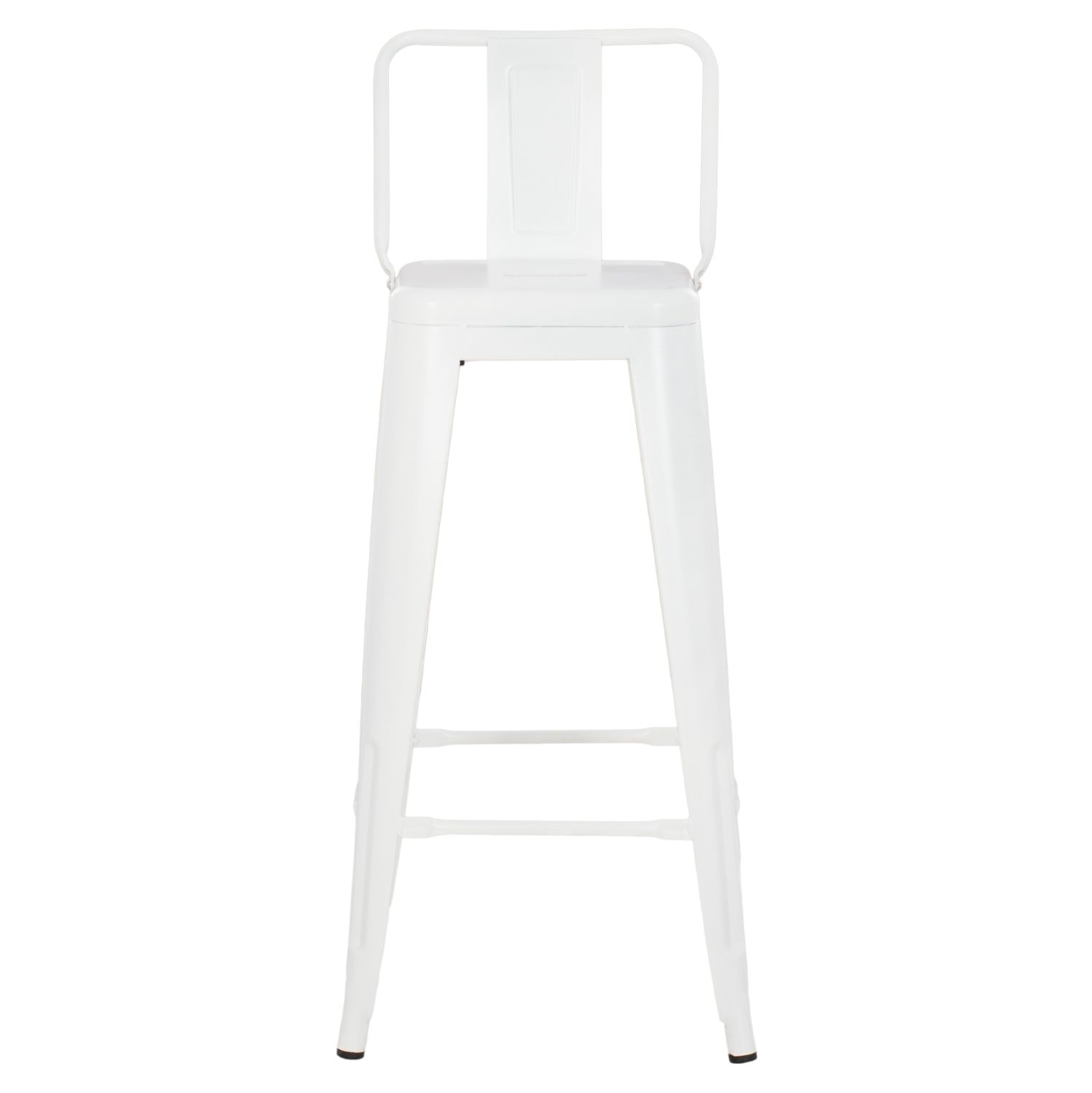 ΣΚΑΜΠΟ BAR ME ΠΛΑΤΗ ΜΕΤΑΛΛΙΚΟ MELITA-PRO HM8643.41 ΛΕΥΚΟ ΜΑΤ 42x42x100Υεκ. 3