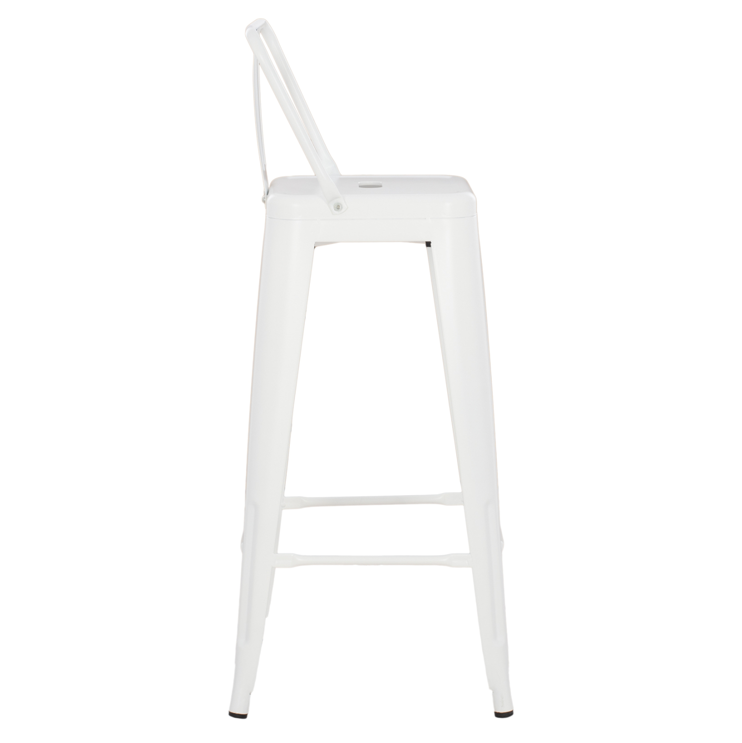 ΣΚΑΜΠΟ BAR ME ΠΛΑΤΗ ΜΕΤΑΛΛΙΚΟ MELITA-PRO HM8643.41 ΛΕΥΚΟ ΜΑΤ 42x42x100Υεκ. 4