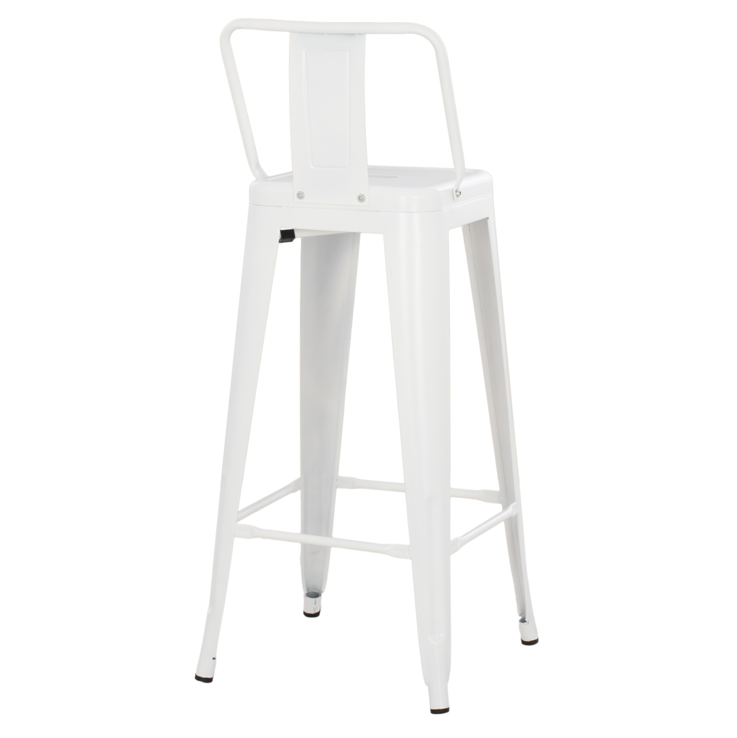 ΣΚΑΜΠΟ BAR ME ΠΛΑΤΗ ΜΕΤΑΛΛΙΚΟ MELITA-PRO HM8643.41 ΛΕΥΚΟ ΜΑΤ 42x42x100Υεκ. 5