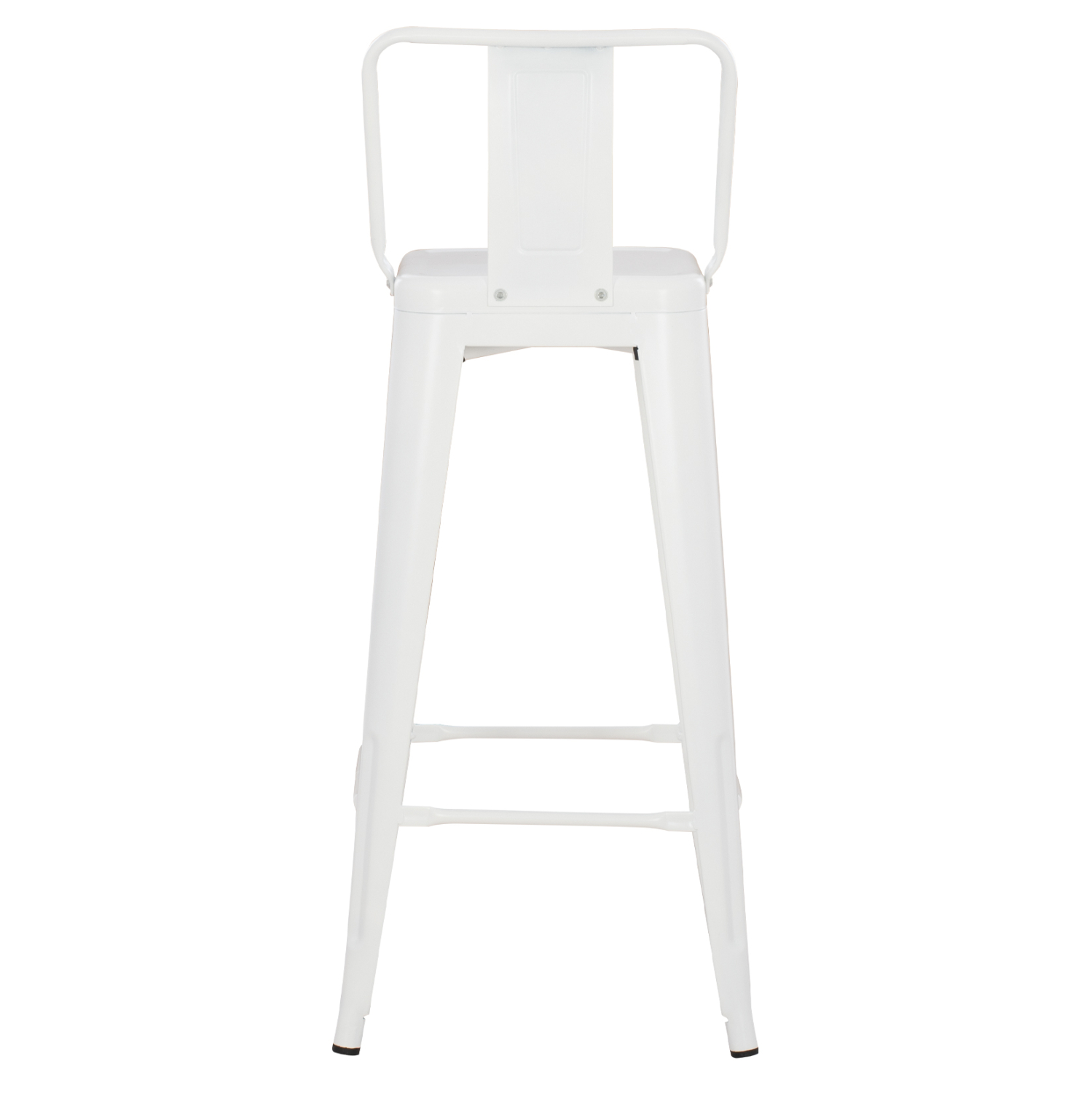 ΣΚΑΜΠΟ BAR ME ΠΛΑΤΗ ΜΕΤΑΛΛΙΚΟ MELITA-PRO HM8643.41 ΛΕΥΚΟ ΜΑΤ 42x42x100Υεκ. 6
