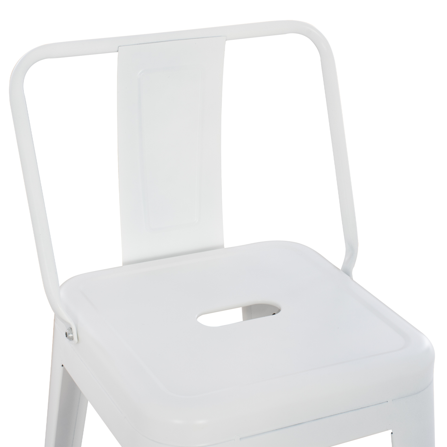 ΣΚΑΜΠΟ BAR ME ΠΛΑΤΗ ΜΕΤΑΛΛΙΚΟ MELITA-PRO HM8643.41 ΛΕΥΚΟ ΜΑΤ 42x42x100Υεκ. 7