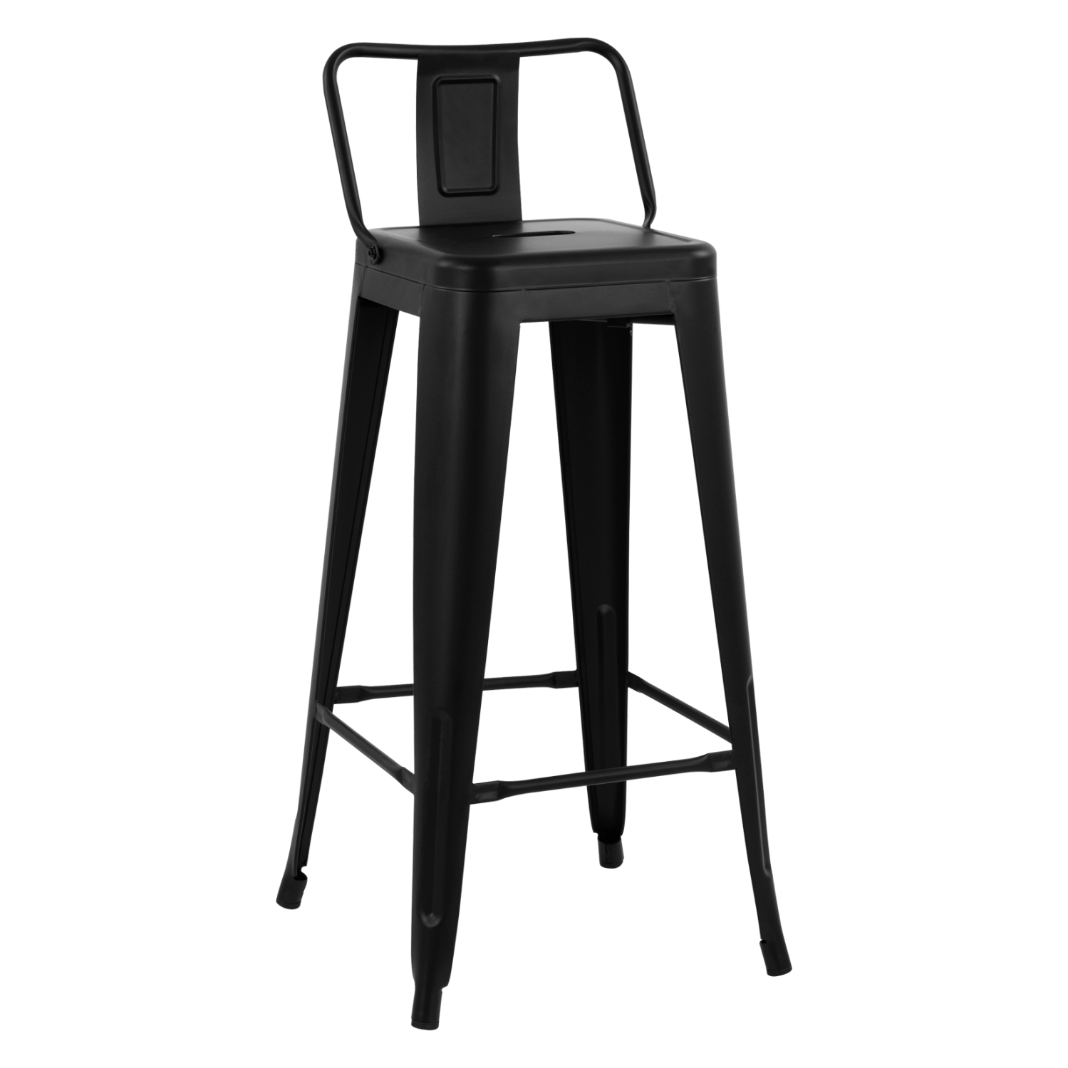 ΣΚΑΜΠΟ BAR ME ΠΛΑΤΗ ΜΕΤΑΛΛΙΚΟ MELITA-PRO HM8643.42 ΜΑΥΡΟ ΜΑΤ 42x42x100Υεκ. 1