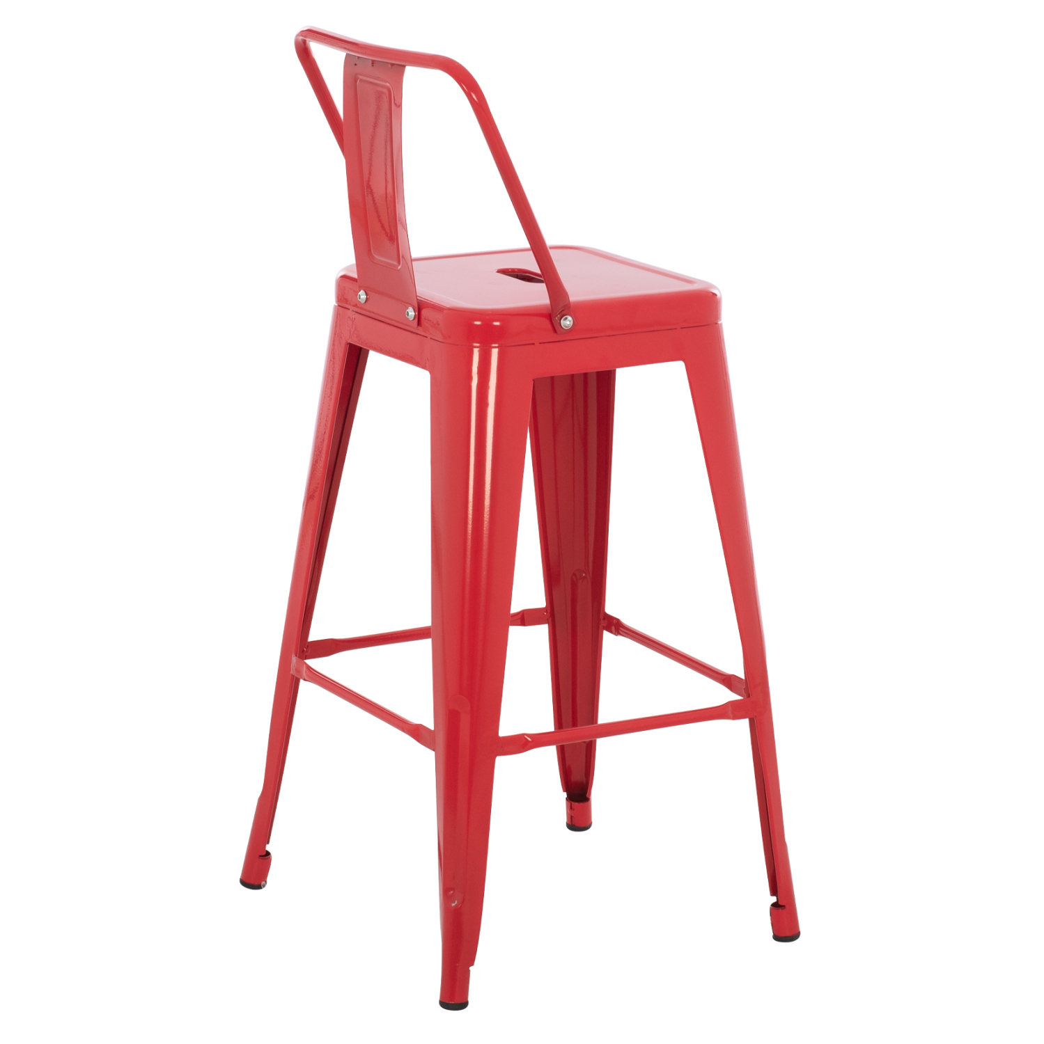 ΣΚΑΜΠΟ ΜΠΑΡ ΜΕΣΑΙΟΥ ΥΨΟΥΣ ΜΕΤΑΛΛΙΚΟ MELITA-PRO HM8574.44 ΚΟΚΚΙΝΟ 43x43x88Υεκ. 5
