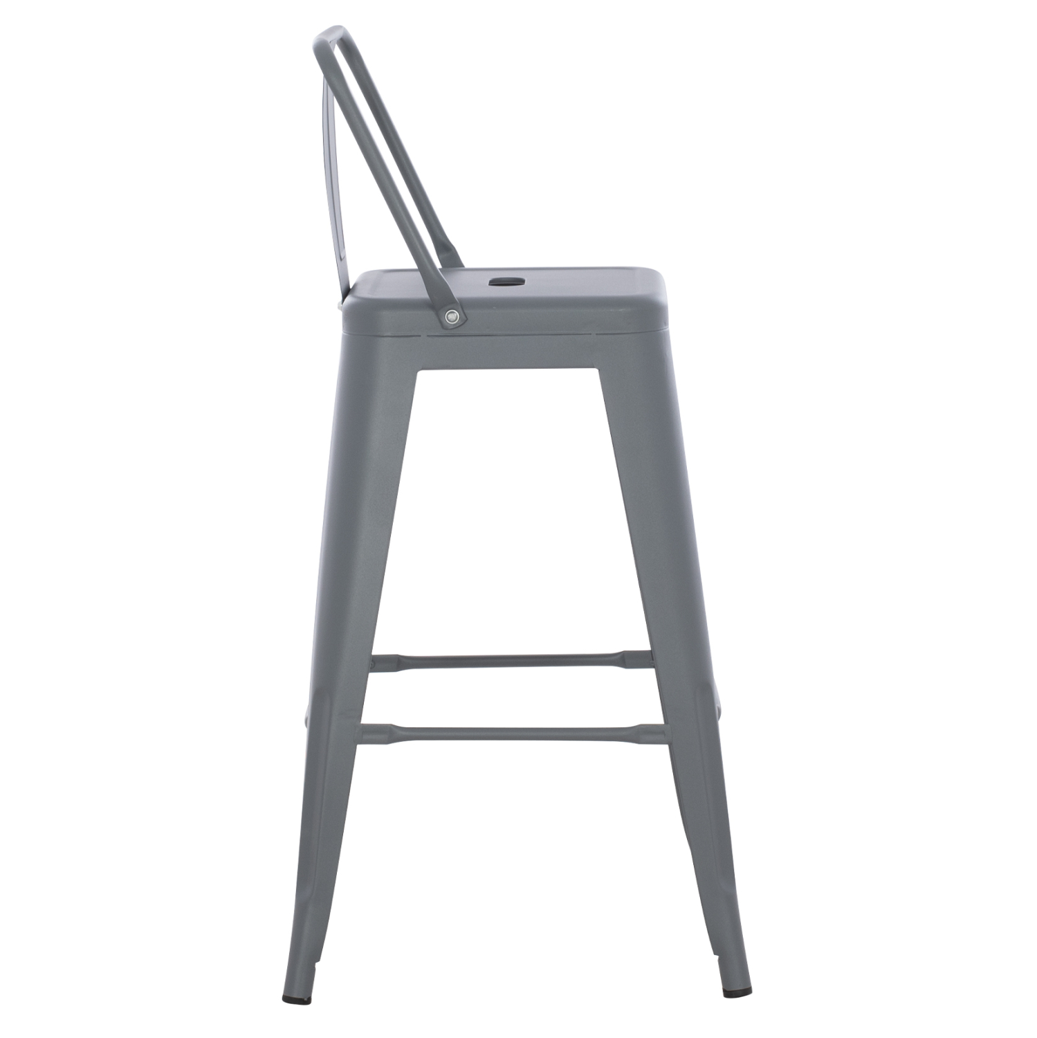 ΣΚΑΜΠΟ ΜΠΑΡ ΜΕΣΑΙΟΥ ΥΨΟΥΣ ΜΕΤΑΛΛΙΚΟ MELITA-PRO HM8574.50 ΓΚΡΙ 43x43x88Υεκ. 4