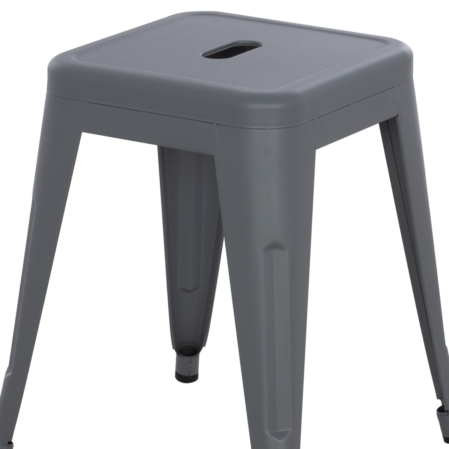 ΣΚΑΜΠΟ ΜΕΤΑΛΛΙΚΟ MELITA HM0096.50 ΣΕ ΓΚΡΙ ΜΑΤ ΧΡΩΜΑ 37x37x45Υεκ. 5