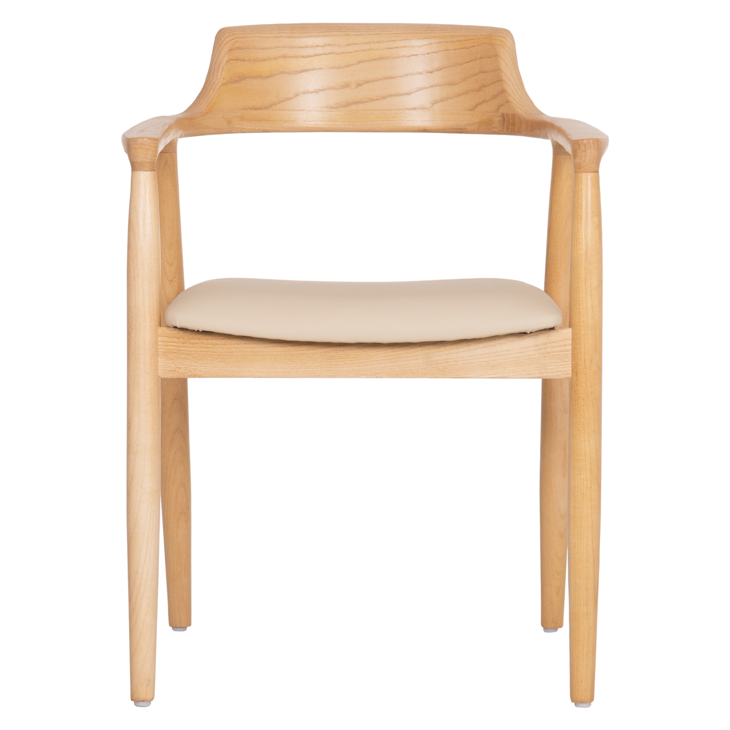 ΠΟΛΥΘΡΟΝΑ ΤΡΑΠΕΖΑΡΙΑΣ TARGA HM18336.11 RUBBERWOOD ΦΥΣΙΚΟ &amp; PU ΕΚΡΟΥ 58x54x78Yεκ 3