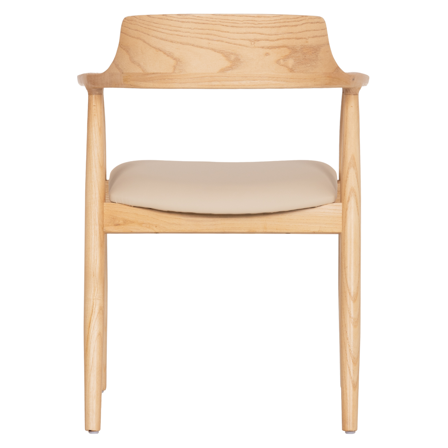 ΠΟΛΥΘΡΟΝΑ ΤΡΑΠΕΖΑΡΙΑΣ TARGA HM18336.11 RUBBERWOOD ΦΥΣΙΚΟ &amp; PU ΕΚΡΟΥ 58x54x78Yεκ 6
