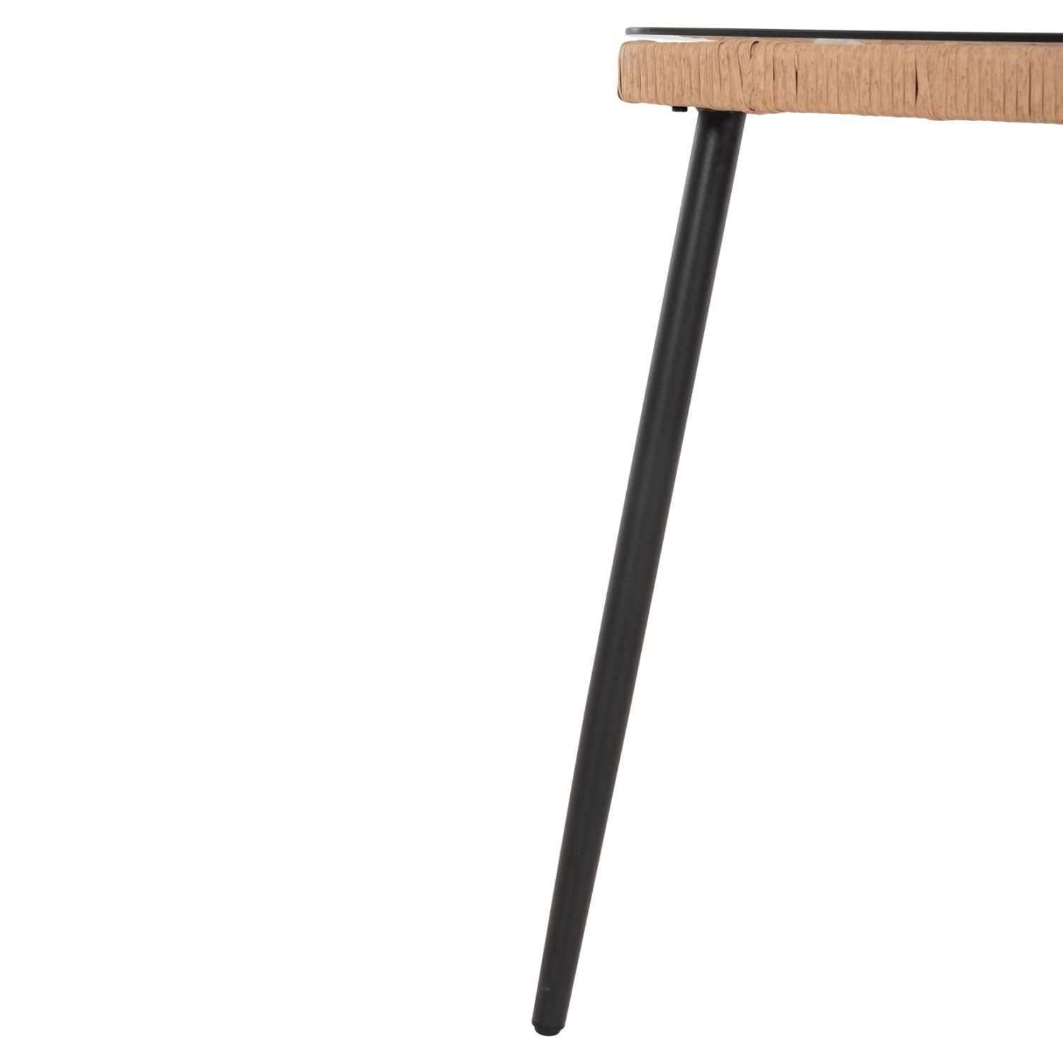 ΤΡΑΠΕΖΙ ΟΡΘΟΓΩΝΙΟ ALLEGRA HM5537.11 ΜΕΤΑΛ.ΜΑΥΡΟ-P.E. RATTAN ΦΥΣΙΚΟ 139,5x79,5x73Υεκ. 9